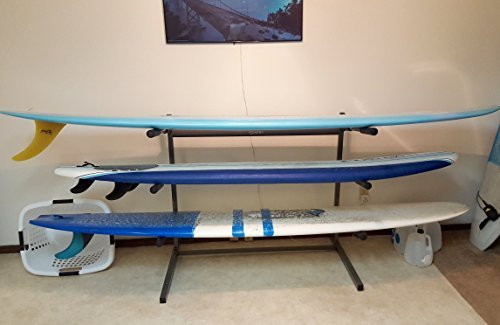 Stoneman Sports Freestanding Floor Stand for Paddleboards & SUP Storage - Heavy Duty Kayak Rack Organizer for Garage, Beach House, or Backyard - Perfect for Stand Up Paddle Board, Surfboard & Water Sports Equipment