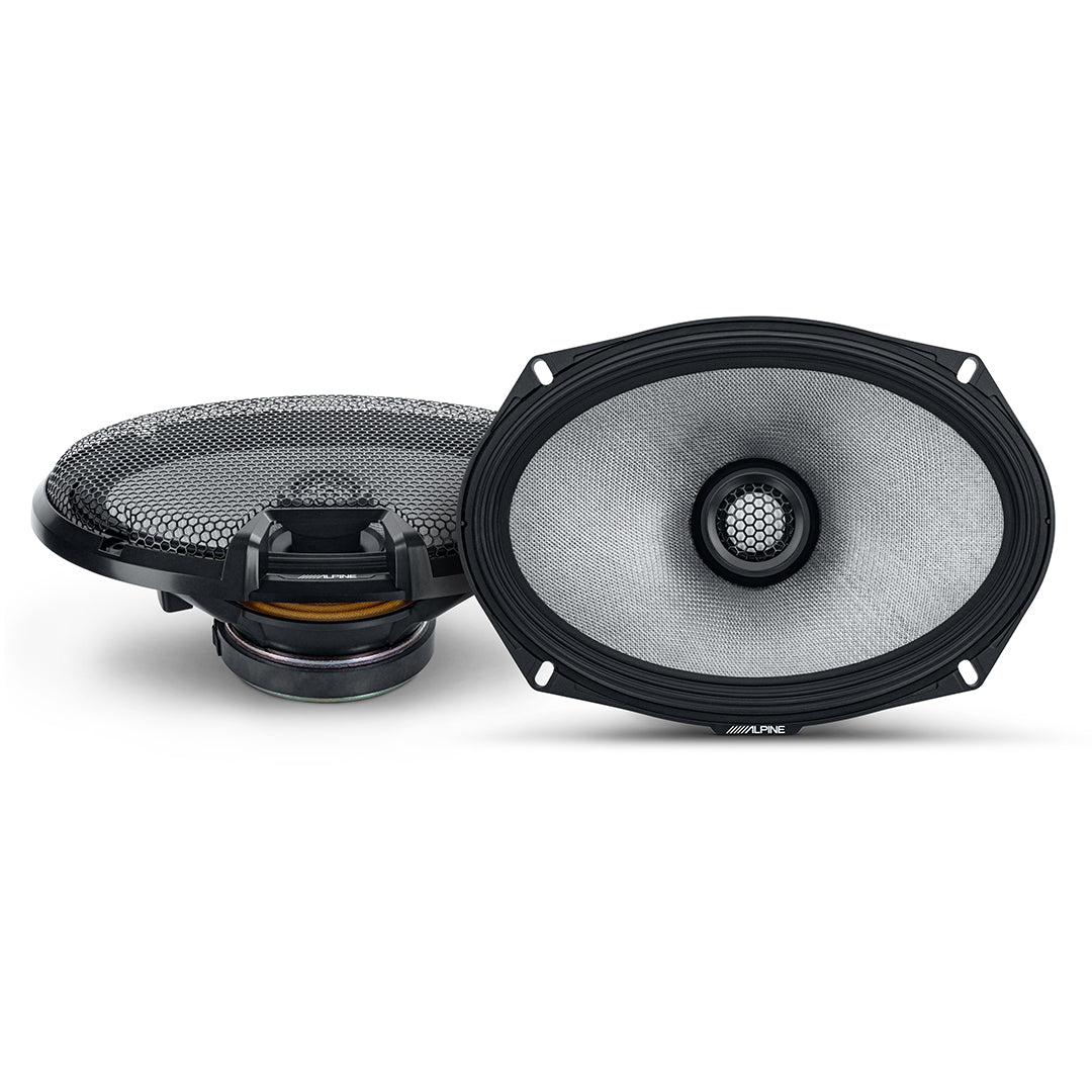 Alpine R2 S69 R Series 6x9 2-Way Hi-Res Coaxial Car Speakers - 300W Peak Power - Premium Sound for Cars, Trucks & SUVs - Perfect for Upgrading Factory Audio Systems