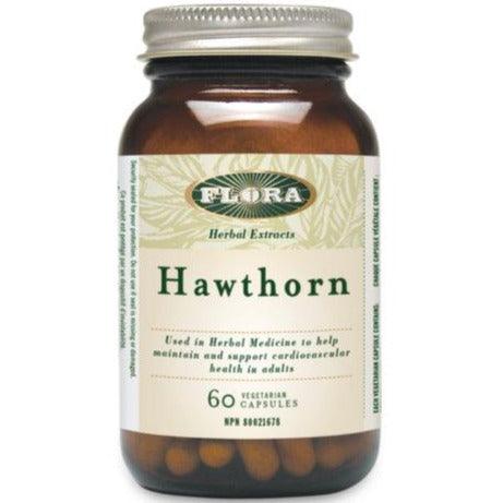 Flora Hawthorn 150mg - 60 Vegetarian Capsules for Heart Health Support & Circulation - Herbal Supplement for Cardiovascular Wellness (Use for Natural Blood Pressure Support & Antioxidant Benefits)