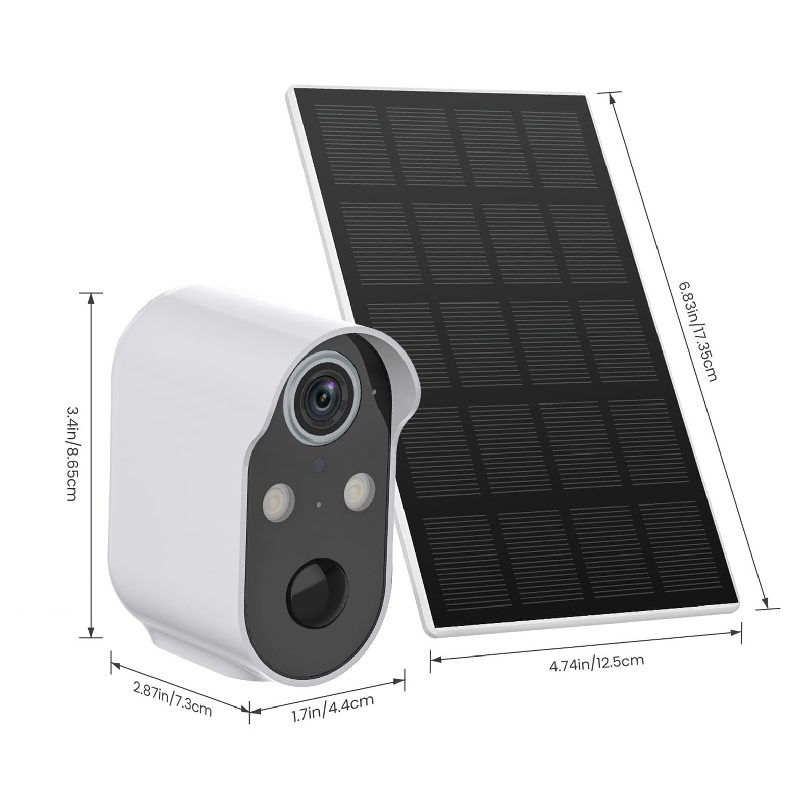 3MP Solar-Powered WiFi Security Camera Outdoor - Wireless Battery IP Camera with Human Detection & Color Night Vision - Ideal for Home Surveillance, Yard Monitoring, and Property Protection