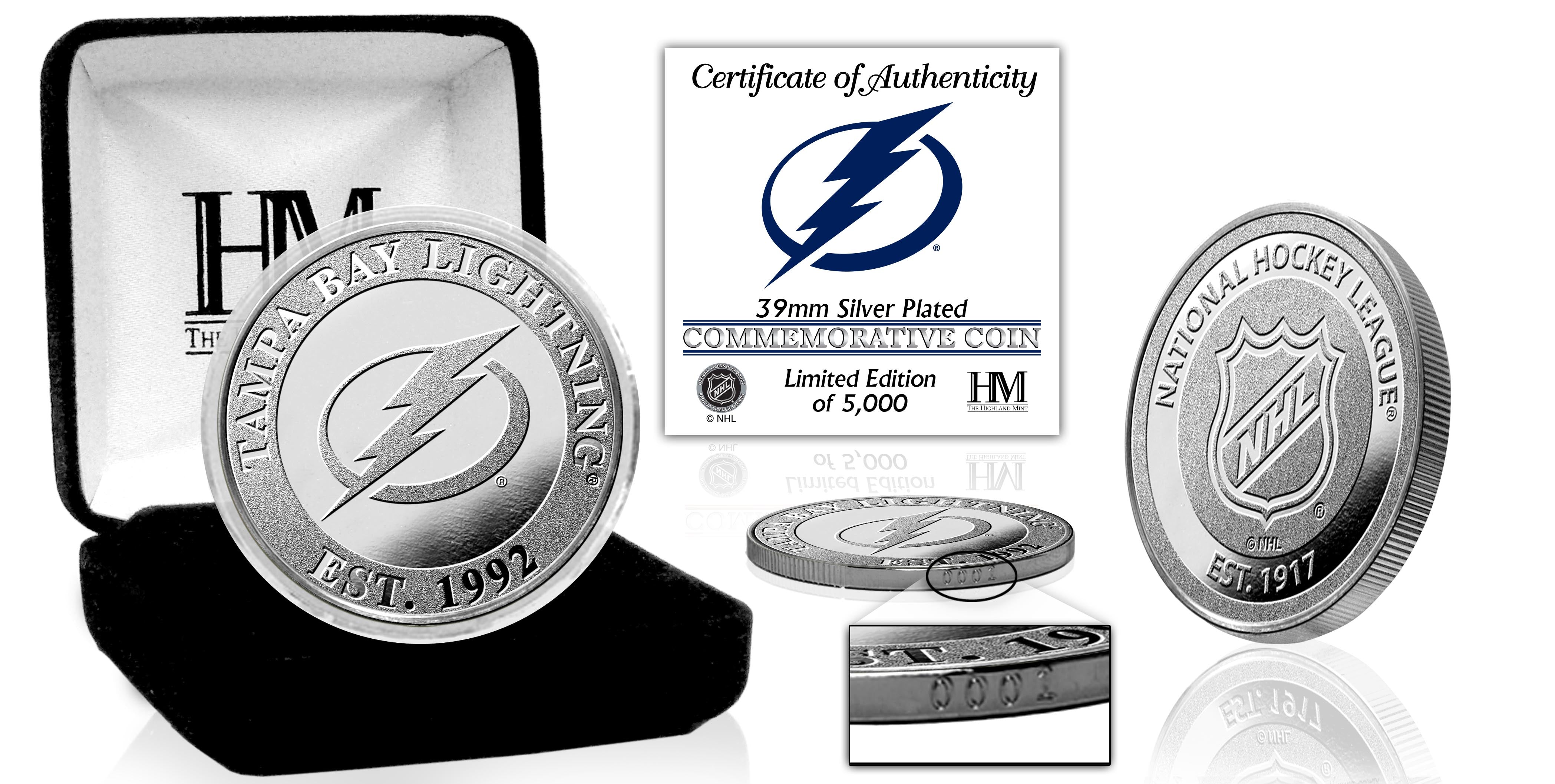 Tampa Bay Lightning Silver Mint Coin - NHL Collectible Coin for Fans & Memorabilia Collectors - Perfect for Gifts, Display, and Sports Memorabilia Collections