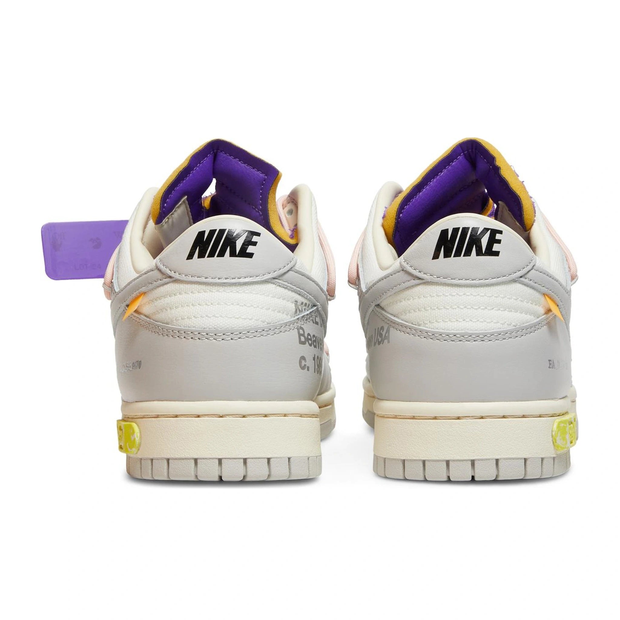 Nike x Off White Dunk Low Lot 24 Sneakers - Limited Edition Collaboration Shoes for Men & Women - Perfect for Streetwear Fashion & Sneaker Collectors