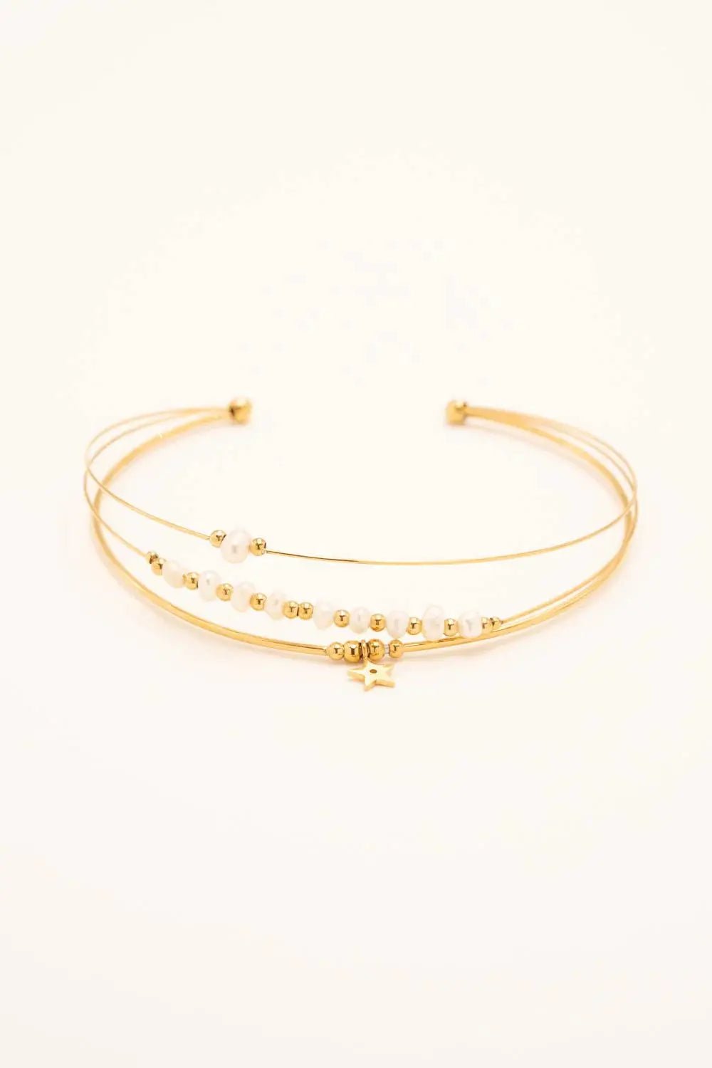 3-Row Gold Plated Bracelet - Elegant & Modern Jewelry for Women, Perfect for Parties, Weddings & Everyday Wear
