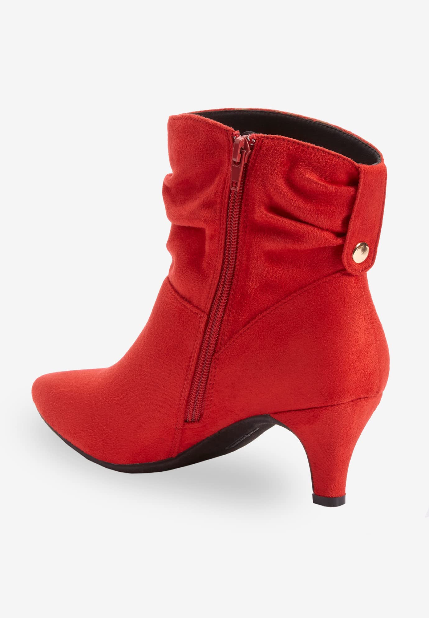 Comfortview Women's Wide Width The Kourt Bootie - Stylish & Comfortable Ankle Boots for Work, Casual Outfits & Fall Fashion