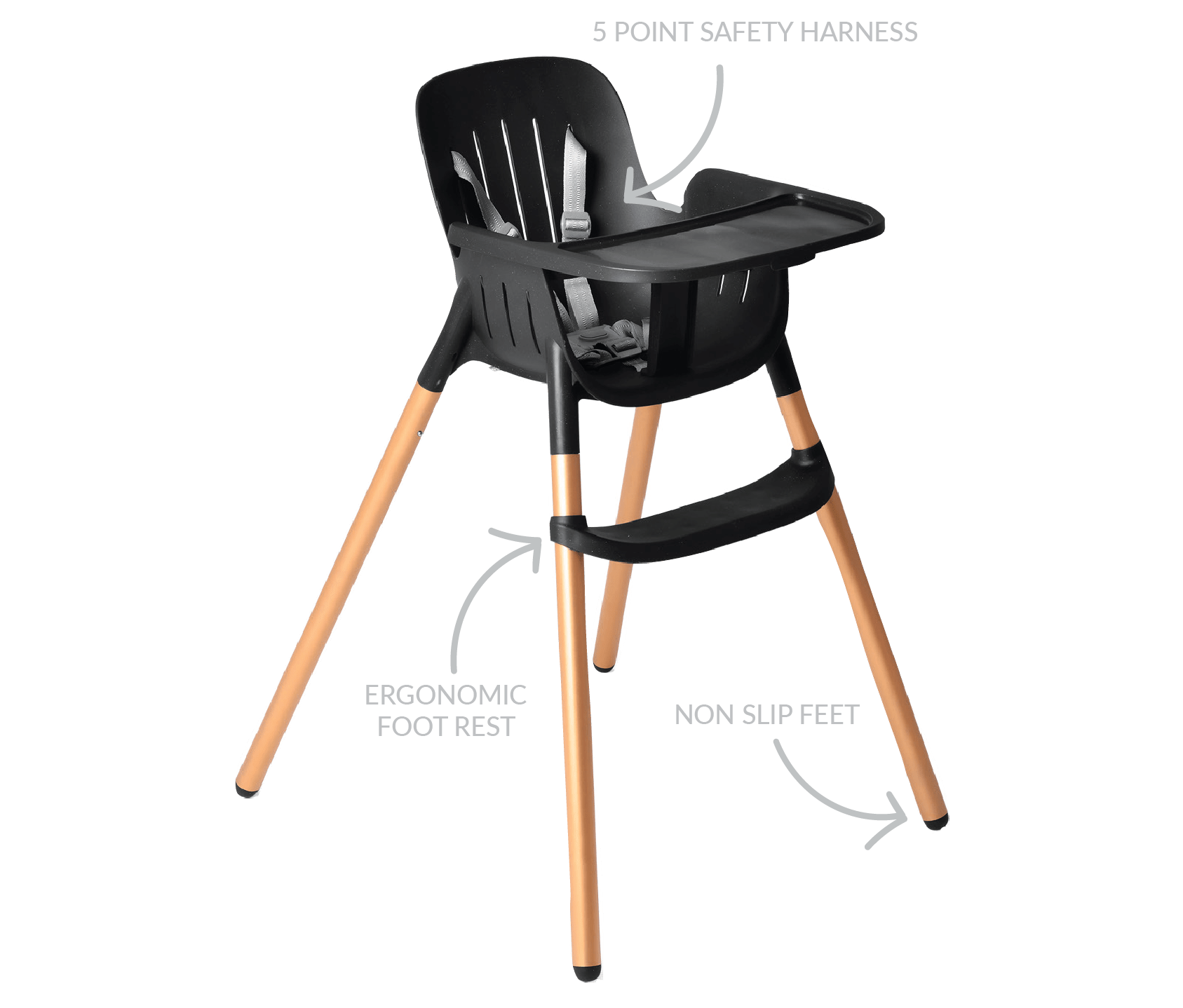 Peg Perego Poke High Chair for Babies - Adjustable Infant Feeding Seat with Tray - Perfect for Dining, Weaning & Family Mealtime