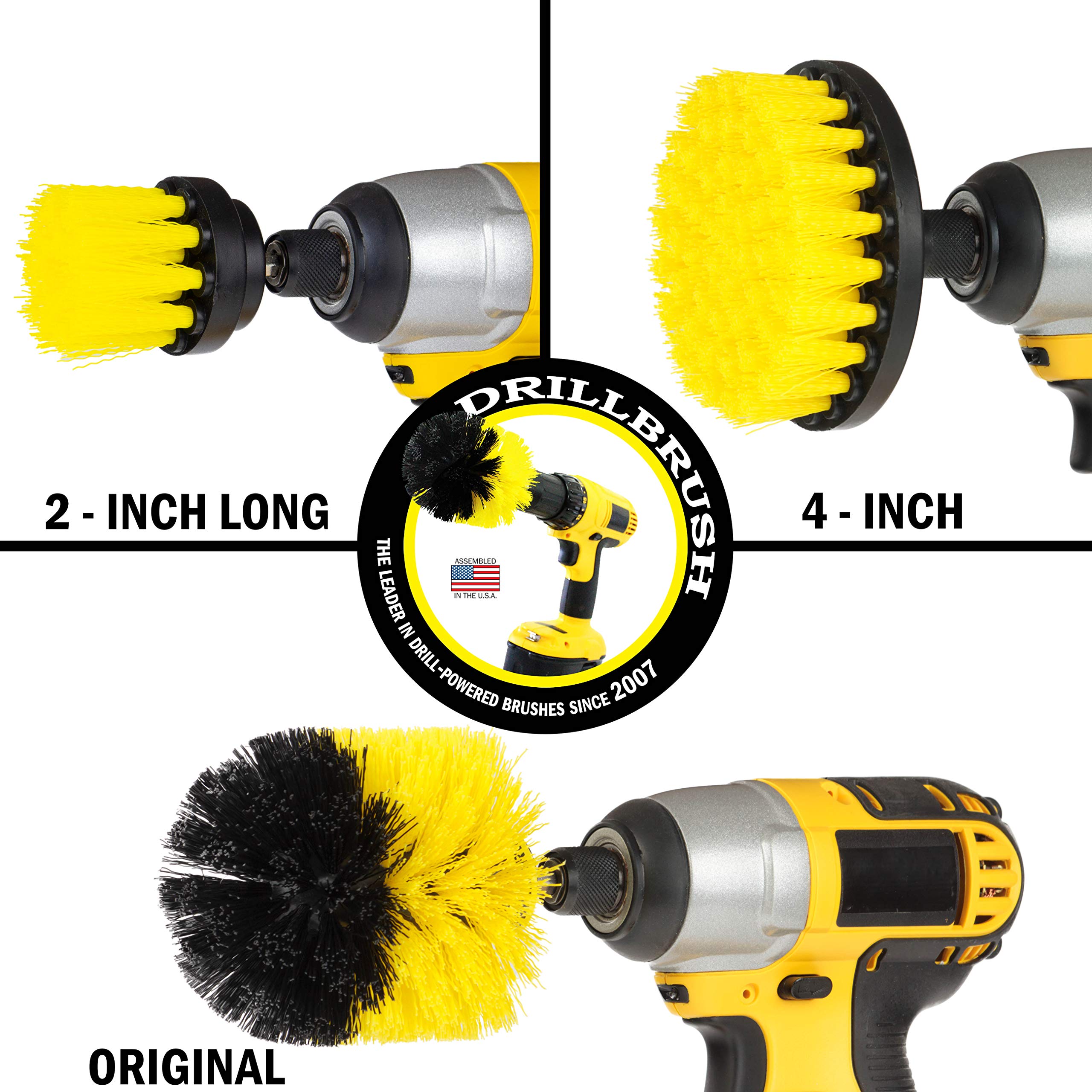 Power Scrubber Brush Set - Drill Brush Attachment for Bathroom Cleaning - Bathtub, Tile, Grout & Toilet Scrubber - Heavy Duty Shower Cleaning Tools - Perfect for Deep Cleaning Bathrooms & Kitchen Surfaces