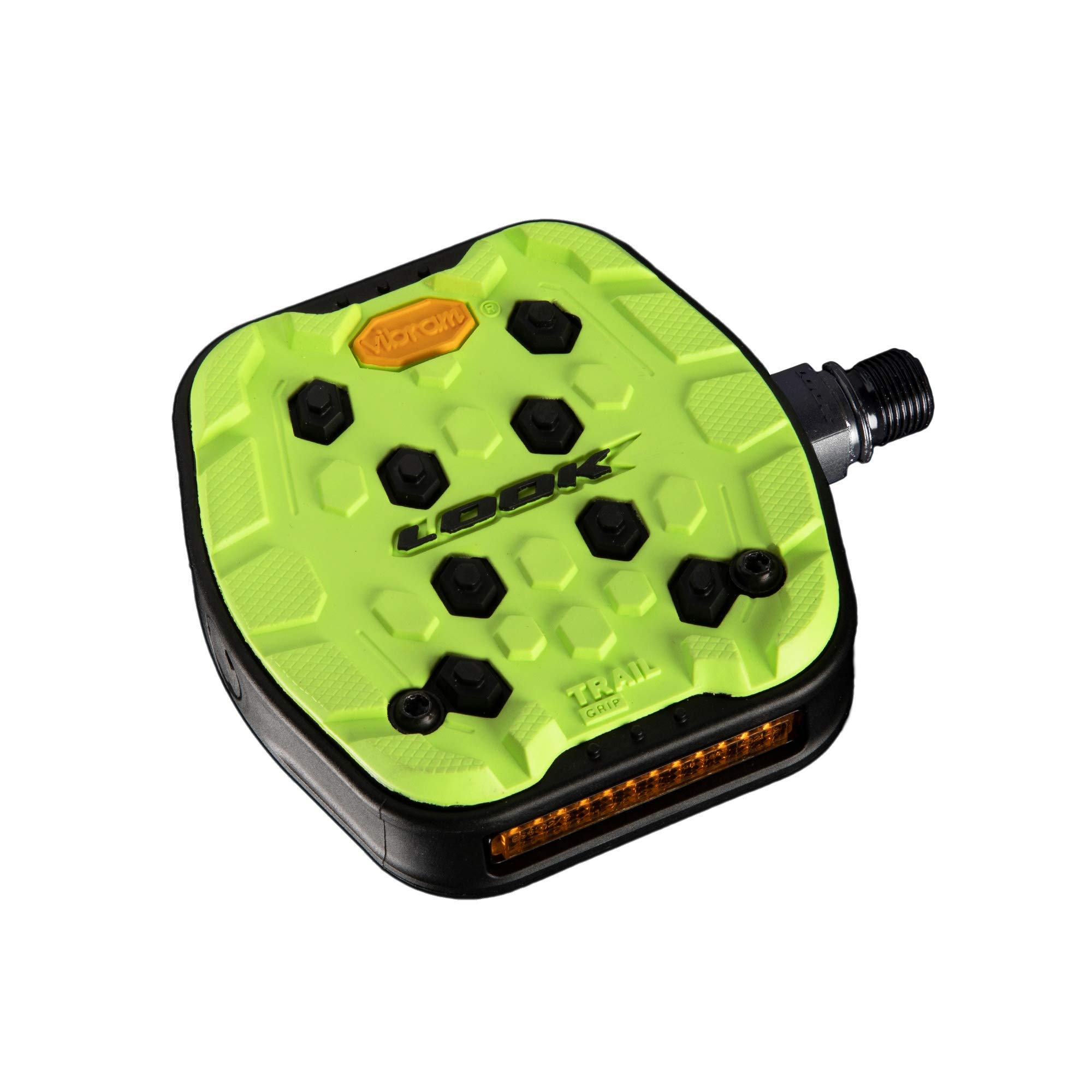 LOOK Cycle Geo Trail Grip Bike Pedals - Premium Flat MTB Pedals for Mountain Biking - Non-Slip Design in Black/Red/Lime/Camo - Perfect for Trail Riding & Downhill Cycling