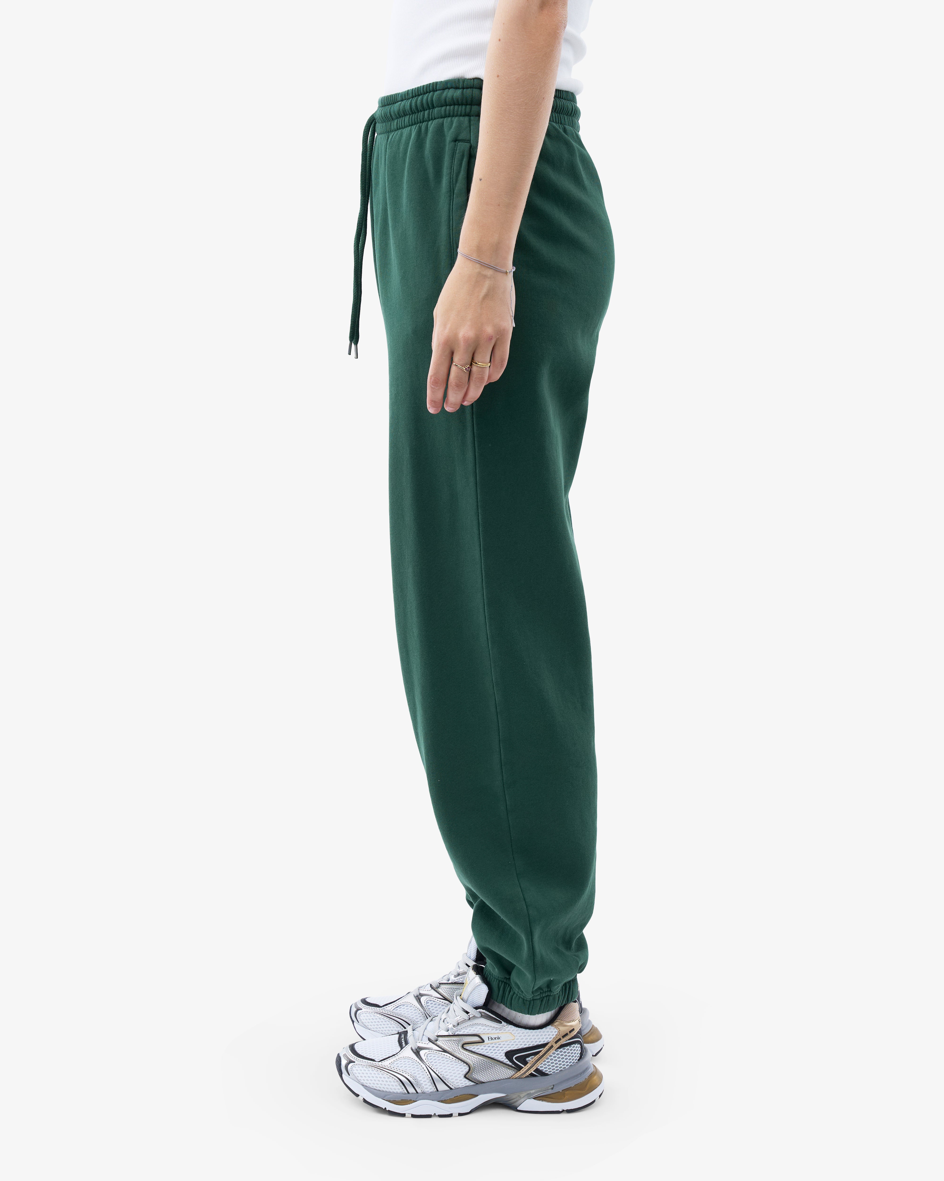 Organic Relaxed Sweatpants for Women - Soft & Comfortable Emerald Green Joggers - Perfect for Yoga, Lounge & Casual Wear