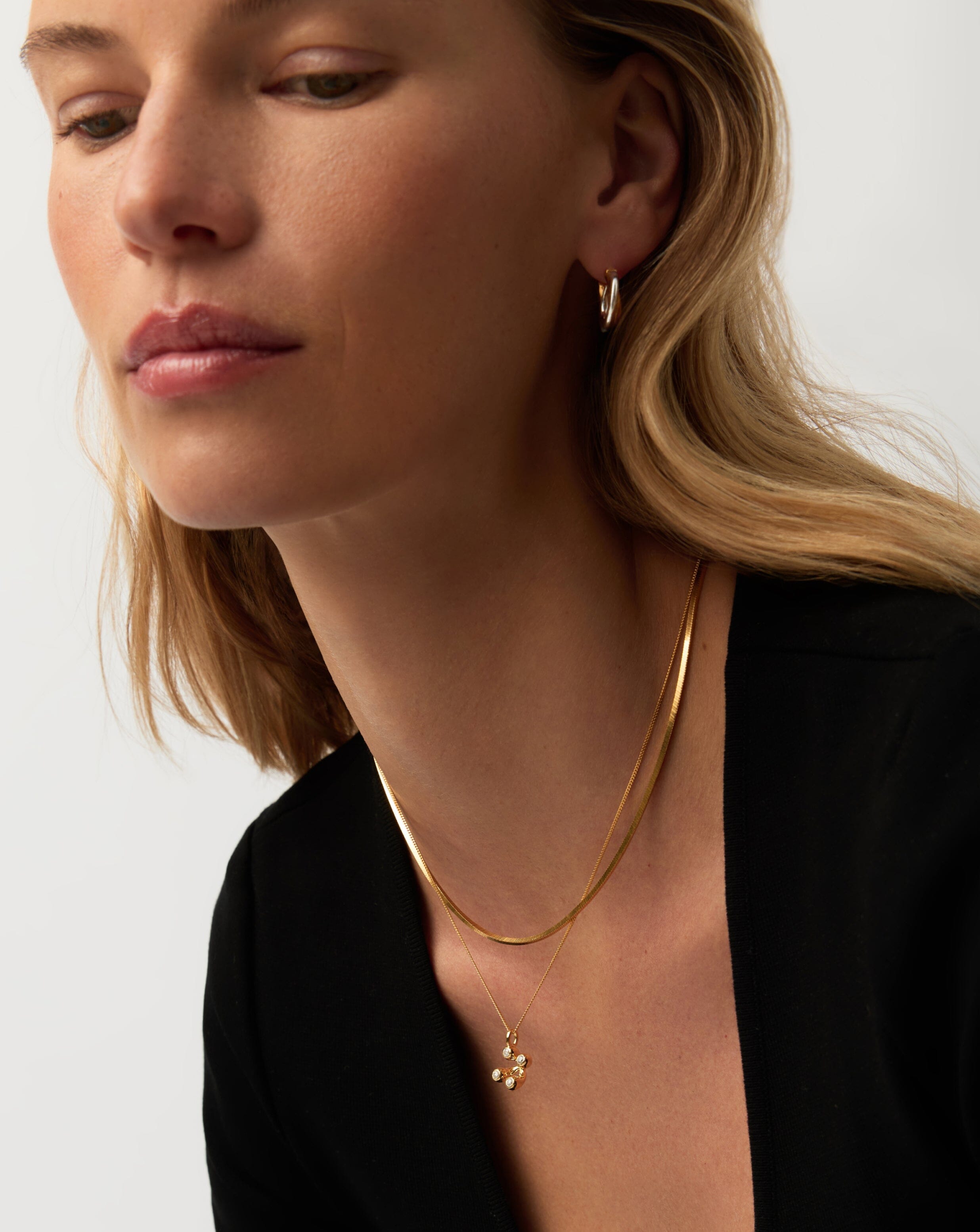 Elegant Atom Pendant Necklace - 18k Gold Vermeil Cubic Zirconia Jewelry for Women | Perfect Gift for Science Lovers & Everyday Wear