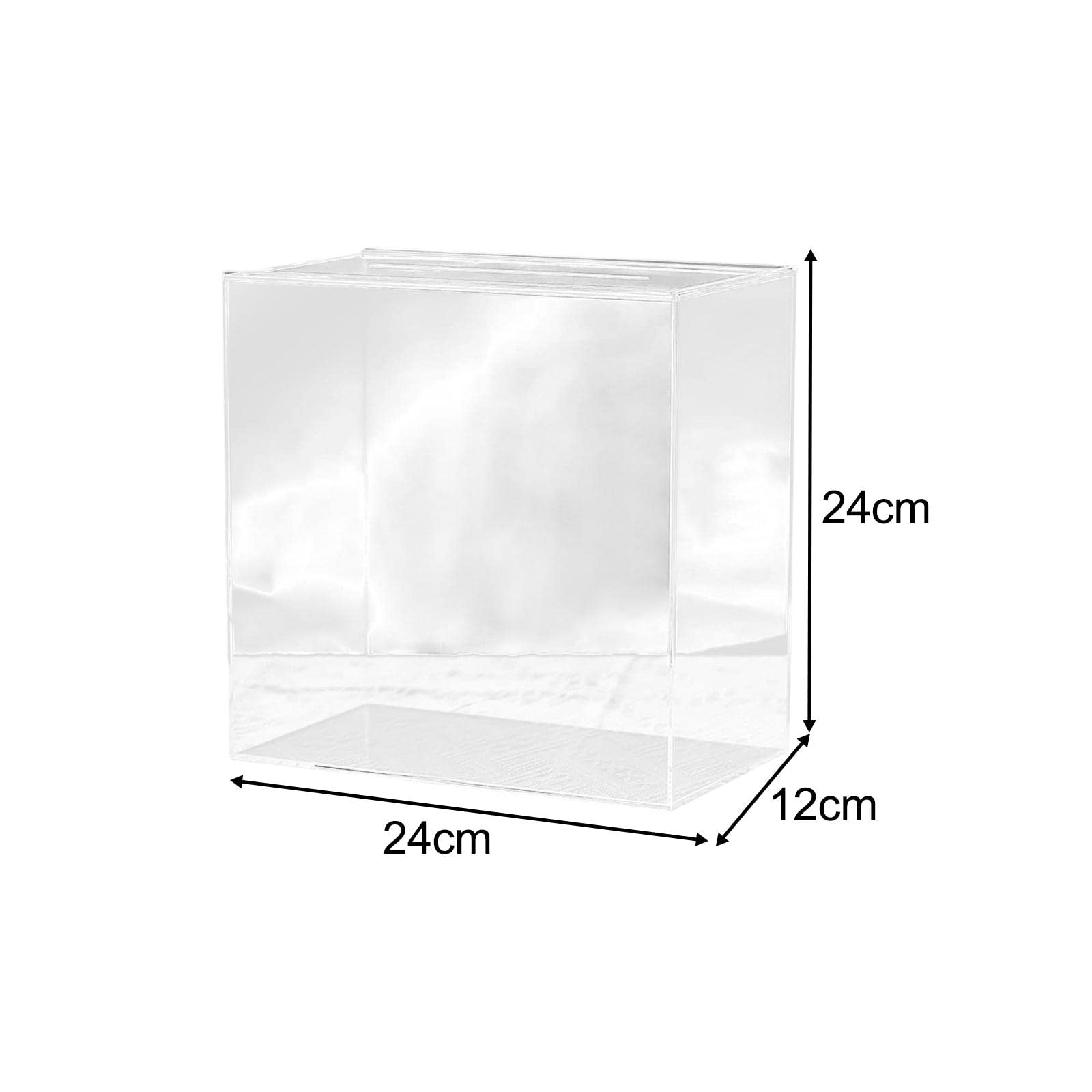 Durable Clear Acrylic Wedding Card Box - Anniversary Gift Holder for Events