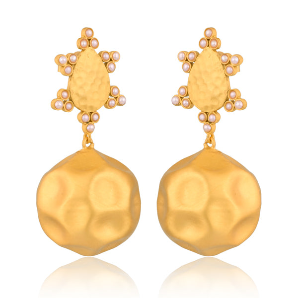 Playa del Sol Pearl Drop Earrings - Elegant Dangle Earrings for Women, Perfect for Weddings, Parties & Special Occasions