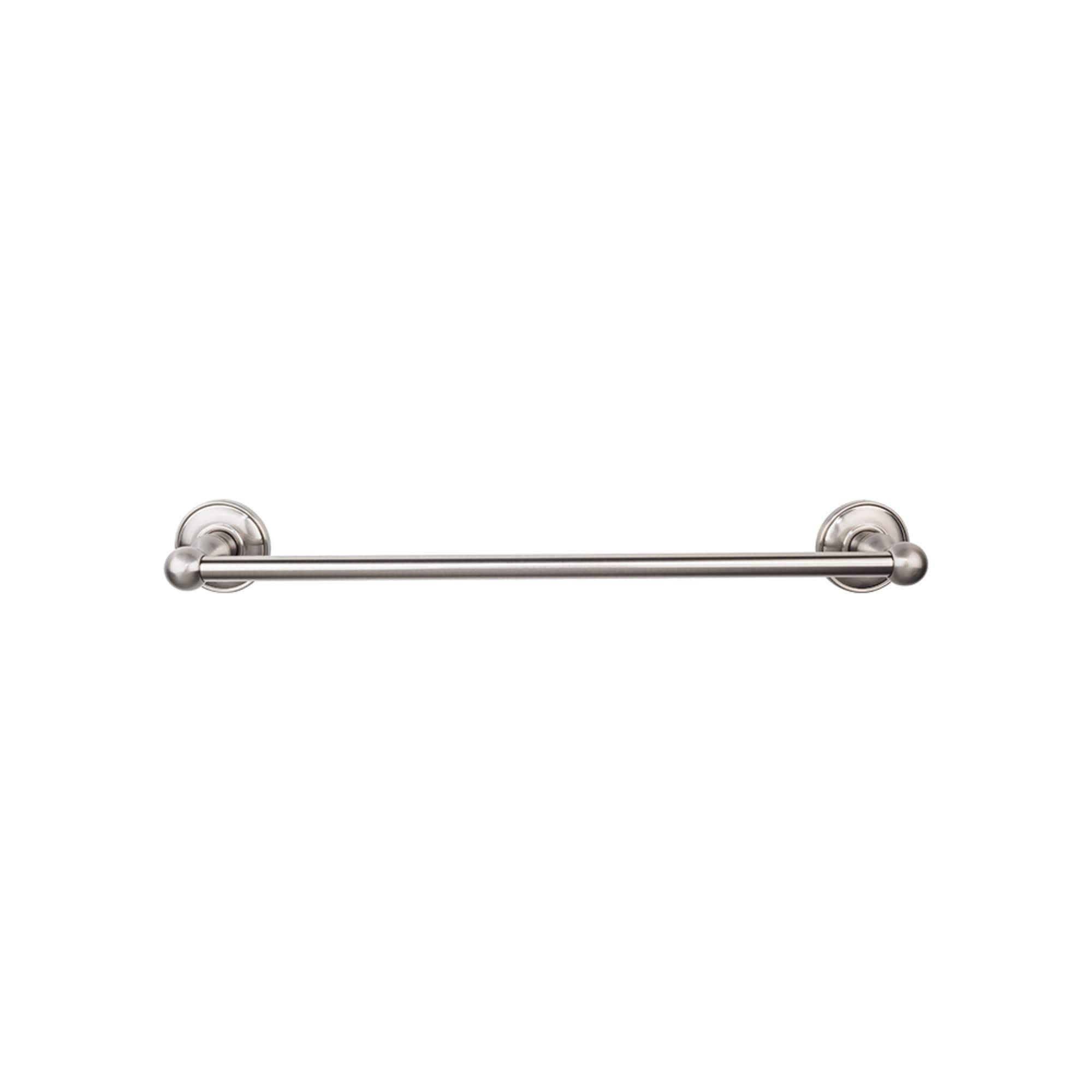 Top Knobs ED10BSND 30-Inch Single Towel Bar - Brushed Satin Nickel Finish, Smooth Backplate - Edwardian Collection Bathroom Hardware - Perfect for Modern & Traditional Bathrooms, Spas, and Powder Rooms