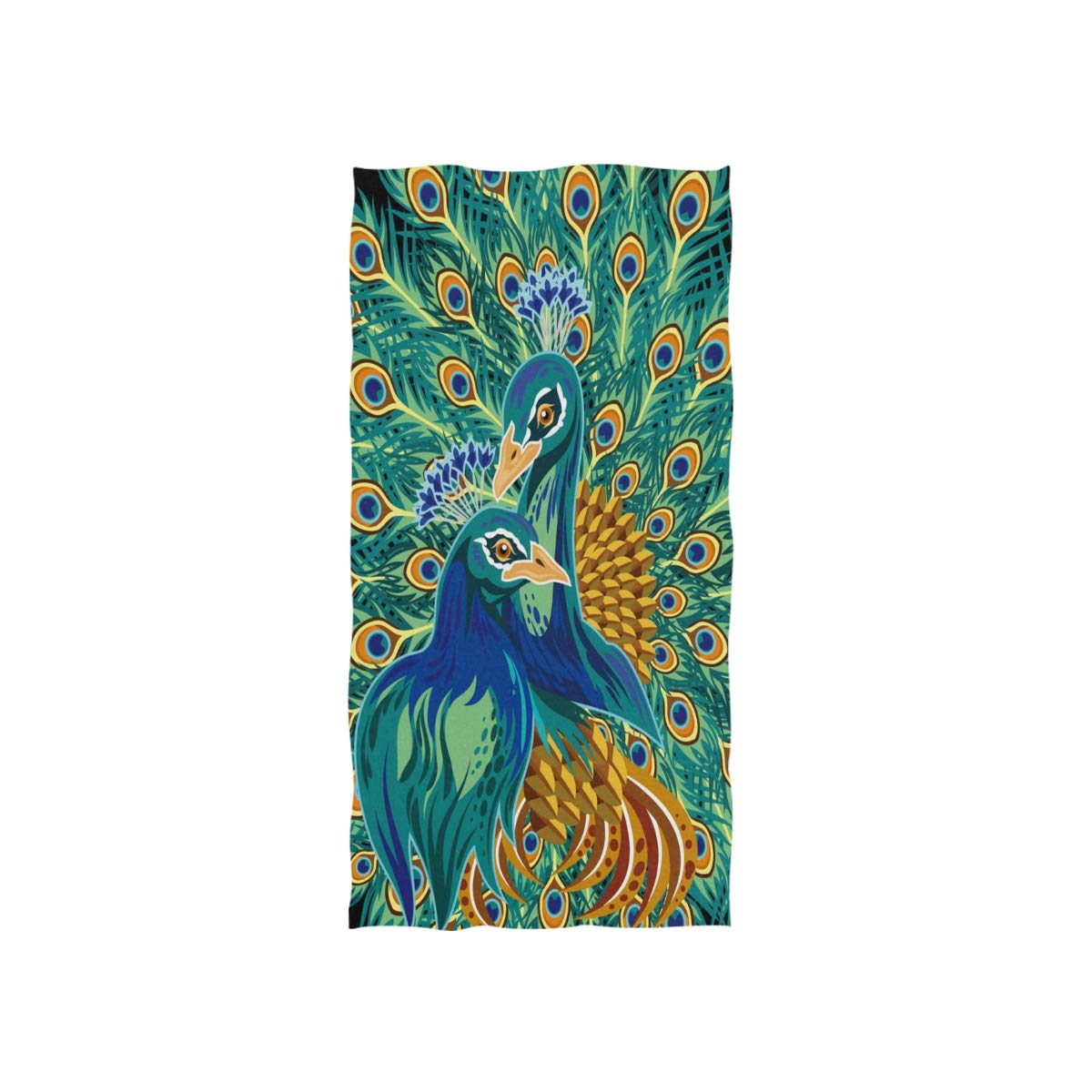 Luxury Peacock Print Hand Towels - Highly Absorbent & Extra Soft Bathroom Towels (30x15 Inch) for Yoga, Gym, Spa, Hotel & Home Decor - Beautiful Decorative Fingertip Towels for Bath, Kitchen & Guest Use
