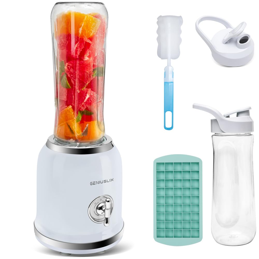 Portable Personal Blender for Smoothies, Protein Shakes & Juices - 300W Mini Blender with BPA-Free 20oz Travel Bottles (2 Pack), 6 Stainless Steel Blades & 2-Speed Control - Perfect for Gym, Office & Travel