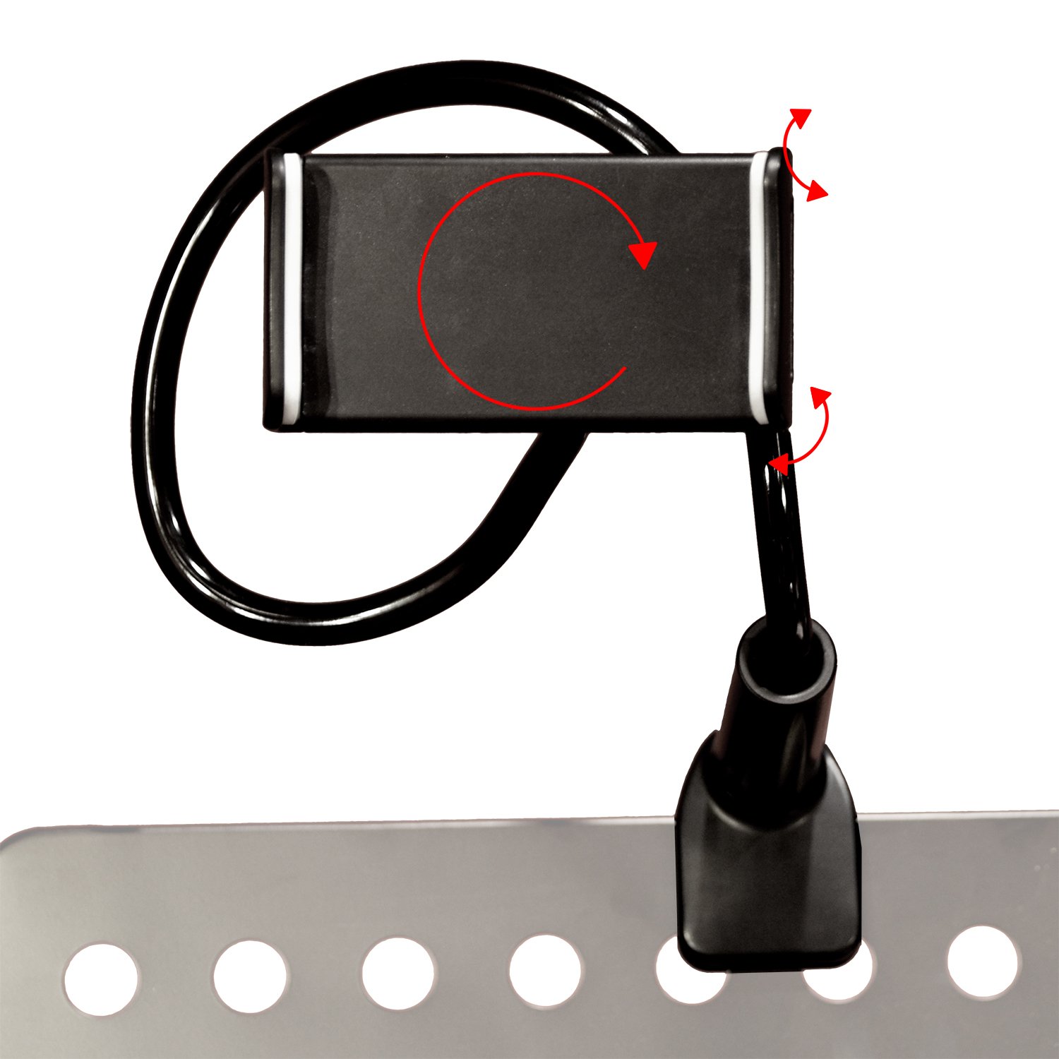 ChromaCast CC-PT-Holder - Universal iPad Mount Stand Holder for Tablets 7-12.9 inch - Adjustable Tablet Stand for Desk, Kitchen, Office & Home Use