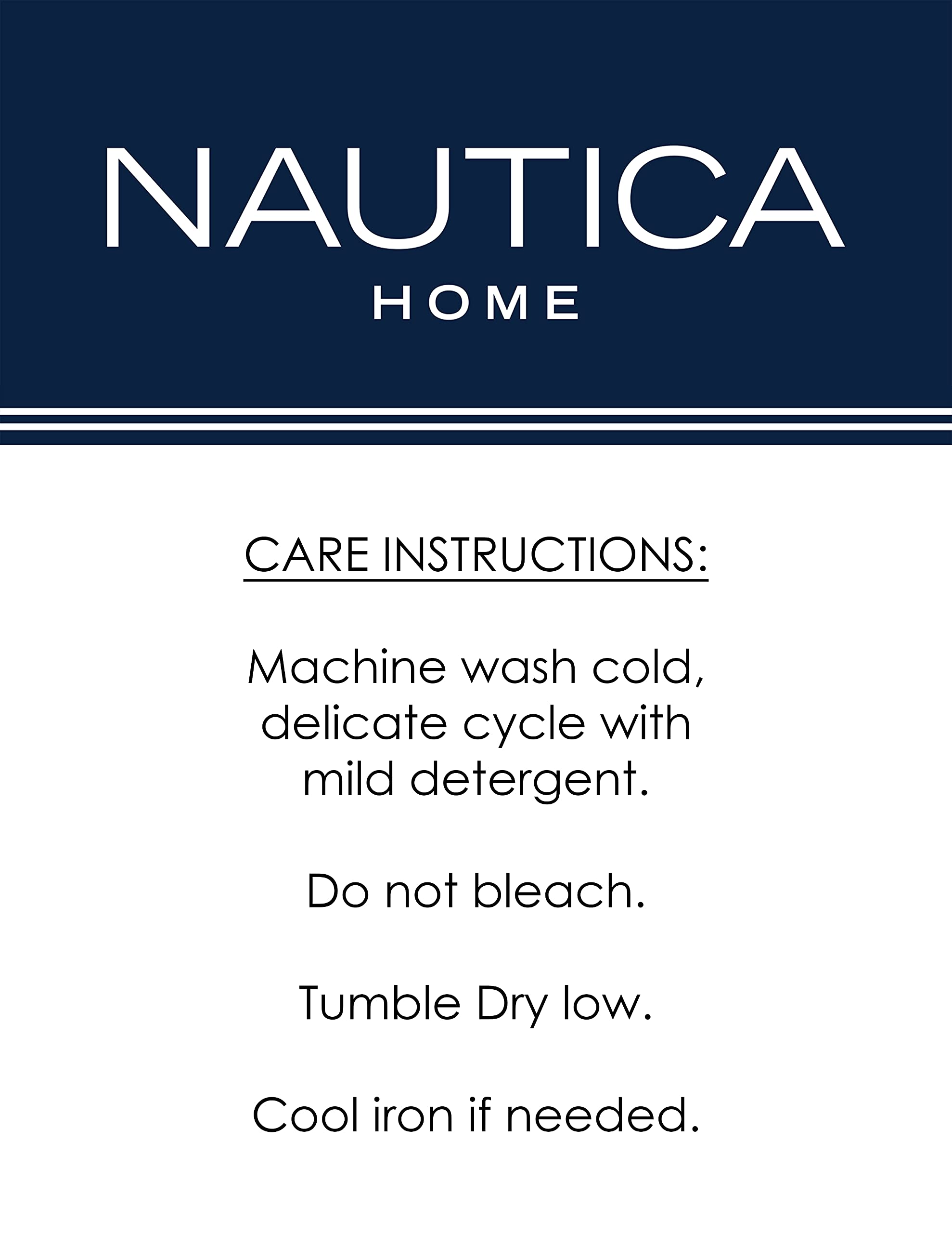 Nautica Robin Thermal Insulated Blackout Curtains - Set of 2 Panels, 52x108 Inches, Indigo - Energy Efficient Room Darkening Drapes for Living Room, Bedroom, Office & Dining Room | Back Tab Design for Elegant Home Decor | Perfect for Light Control & Temperature Regulation