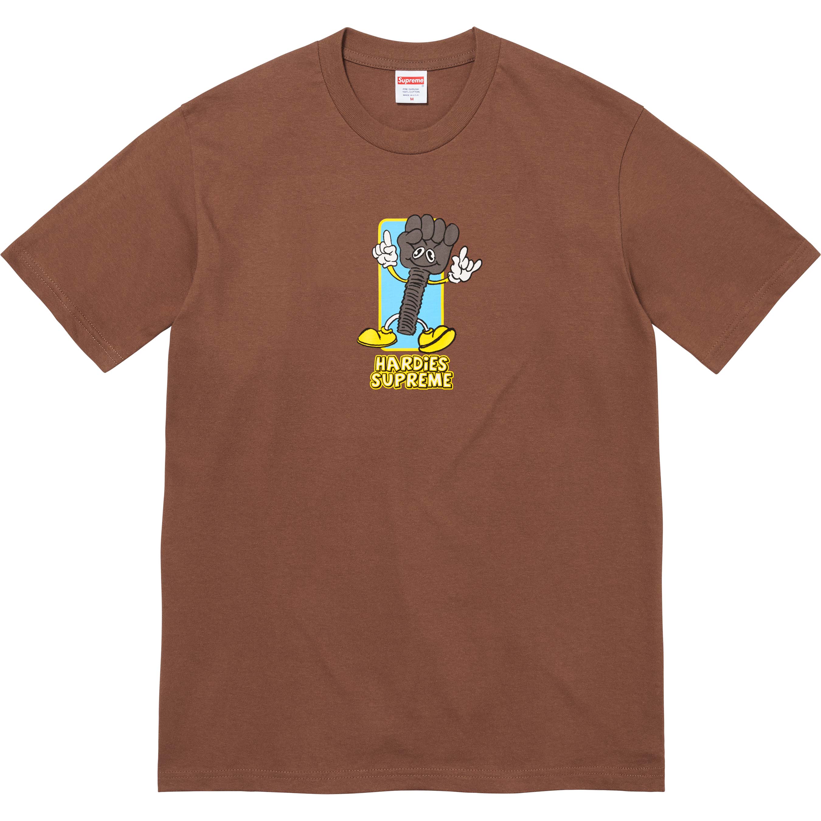 Supreme Hardies Bolt T-Shirt for Men - Soft Cotton Brown Tee - Casual Streetwear & Graphic Fashion - Perfect for Everyday Wear, Outings & Urban Style