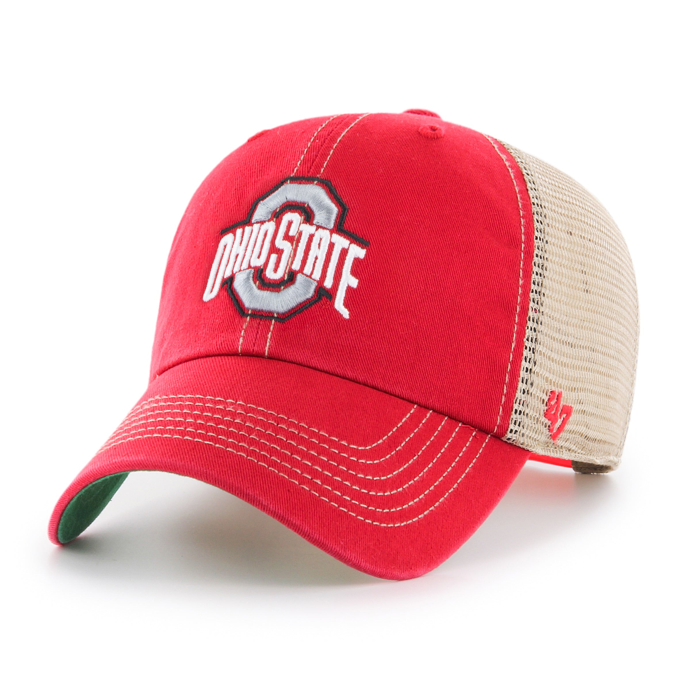 47 Brand Ohio State Buckeyes Cleanup Adjustable Baseball Cap - Red | NCAA Fan Gear for Men & Women | Game Day, Tailgating, Outdoor Activities