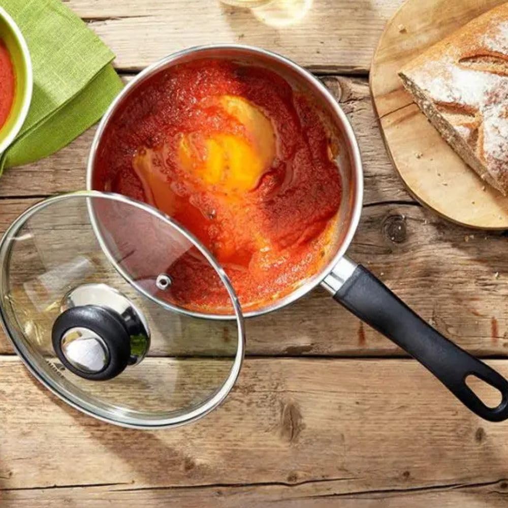 Judge Vista 3-Piece Nonstick Cookware Set (16cm, 18cm, 20cm) - Induction Compatible Saucepan & Skillet Set for Kitchen, Cooking, Boiling & Frying