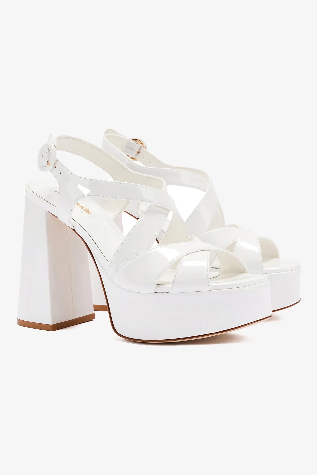 White Patent Leather Bee Sandal - Comfortable & Stylish Women's Sandals for Summer, Beach, and Casual Outings