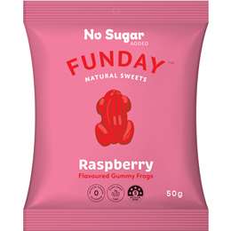 Funday Natural Sweets Raspberry Gummy Frogs - Delicious Vegan & Gluten-Free Candy for Kids Parties, Movie Nights & Gift Baskets