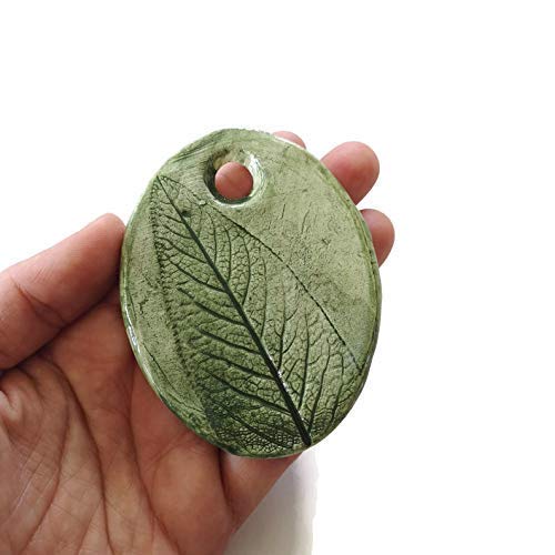 Extra Large Sage Leaf Engraved Pendant Necklace - Elegant Nature-Inspired Jewelry for Women, Perfect for Boho, Hippie, and Nature Lover Fashion