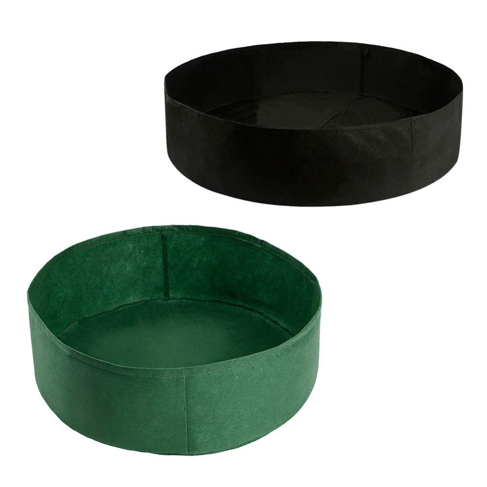 60 Gallon Round Plant Grow Bags - Heavy Duty Felt Garden Pots for Vegetables, Flowers & Herbs - Breathable Fabric Plant Container with Handles (Black) - Ideal for Indoor/Outdoor Gardening, Urban Farming & Hydroponics