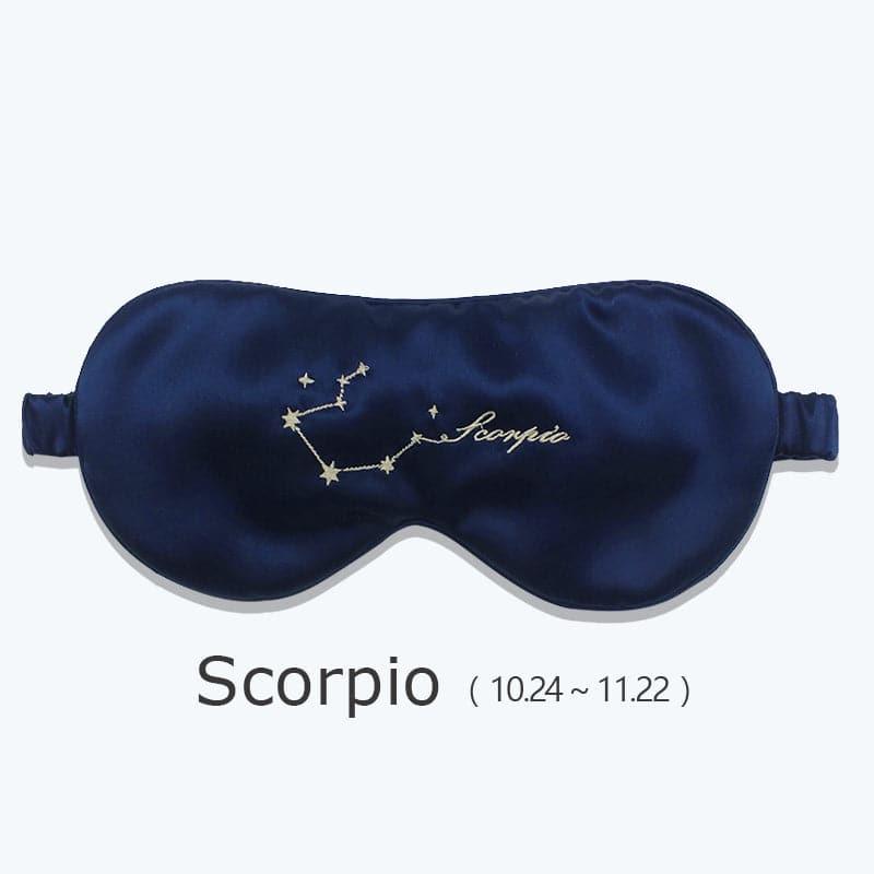 12 Constellation Silk Sleep Mask for Women & Men - Soft & Breathable Eye Mask for Night & Travel - Zodiac Sign Gift for Sleep Aid & Relaxation