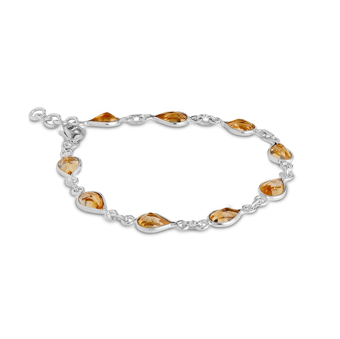 Faceted Citrine Bracelet for Women - Natural Gemstone Jewelry for Healing, Energy & Fashion | Perfect for Gifts, Meditation & Everyday Wear