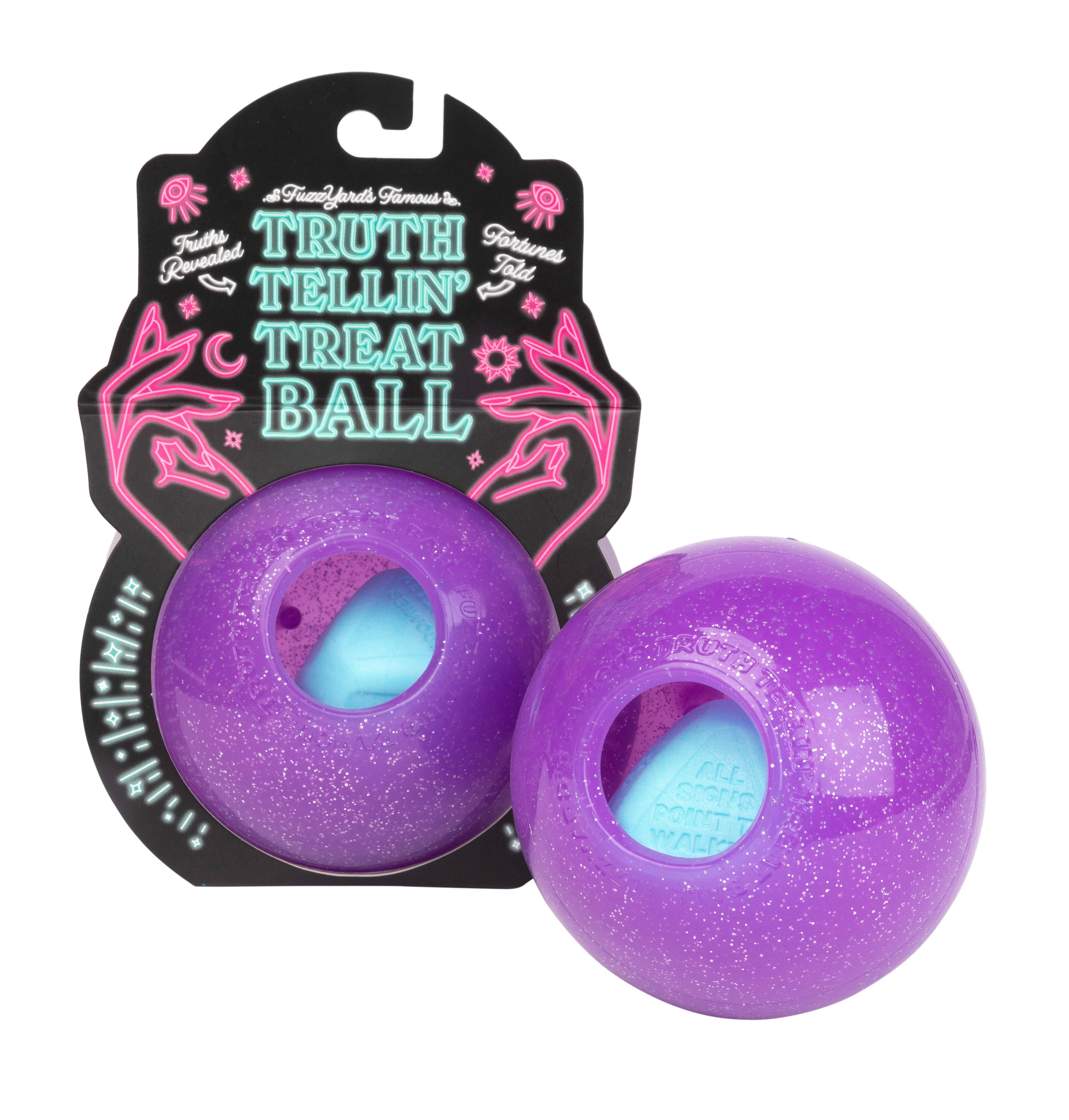 Fuzzyard Interactive Dog Chew Toy with Treat Dispenser - Truth Tellin' Treat Ball for Puppy Training & Mental Stimulation - Perfect for Boredom Relief & Playtime Fun