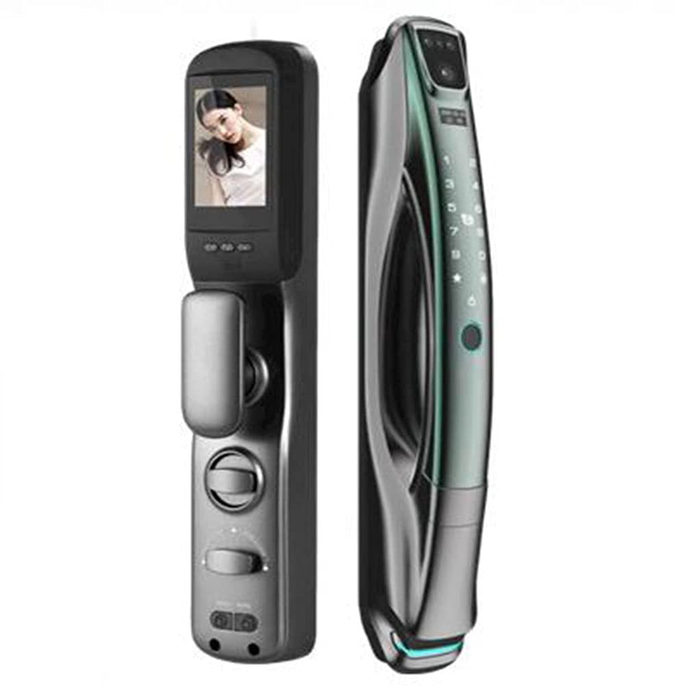 Smart Electronic Door Lock with Fingerprint & Keypad - Black Gunmetal Zinc Alloy (430×72×55mm) - Secure Home & Office Entry - Perfect for Apartments, Businesses & Vacation Homes