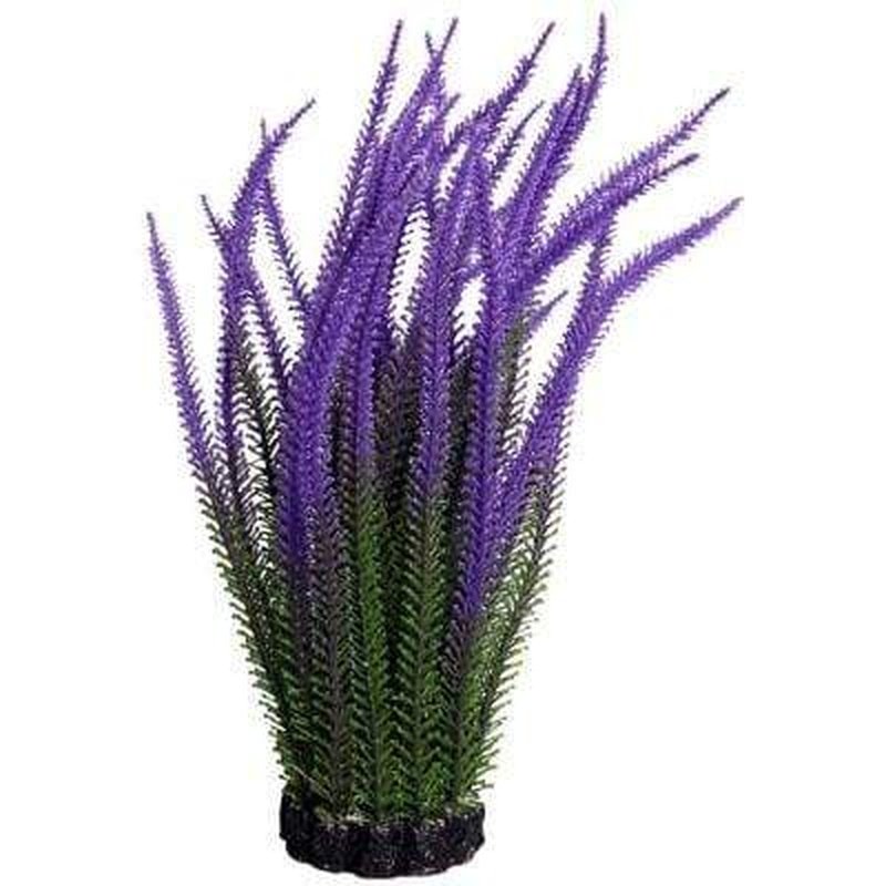 Aqua One Ecoscape Medium Purple Lavender Artificial Plant - 20cm Tall Fake Flower for Home Office Decor, Wedding Centerpieces & Aquarium Landscaping
