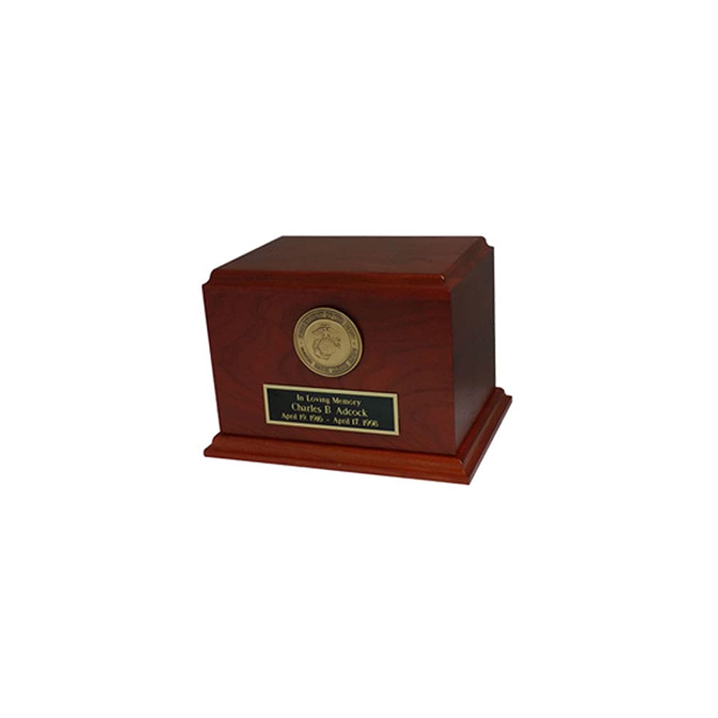 Military Urn for Marine Corps Service - Premium Heritage Flags Connections Keepsake for Veterans & Memorials | Perfect for Home Display & Military Tributes