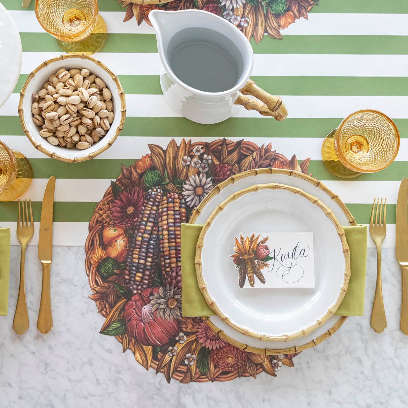 Die Cut Gathering Basket Placemat - Eco-Friendly Woven Table Mat for Dining, Parties & Home Decor - Perfect for Thanksgiving, Christmas & Holiday Gatherings