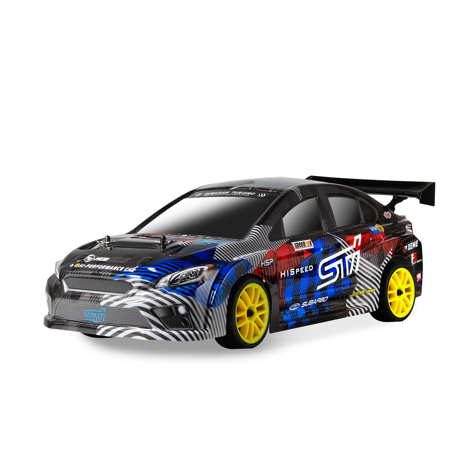 HSP Racing 1:10 Scale 4WD Electric RC Car - High Speed On-Road Drift Vehicle with Upgraded 94123 Flying Fish Body & 4 Extra Drift Tires (2022 Model) - Perfect for Competitive Racing, Drifting Shows and Backyard RC Adventures
