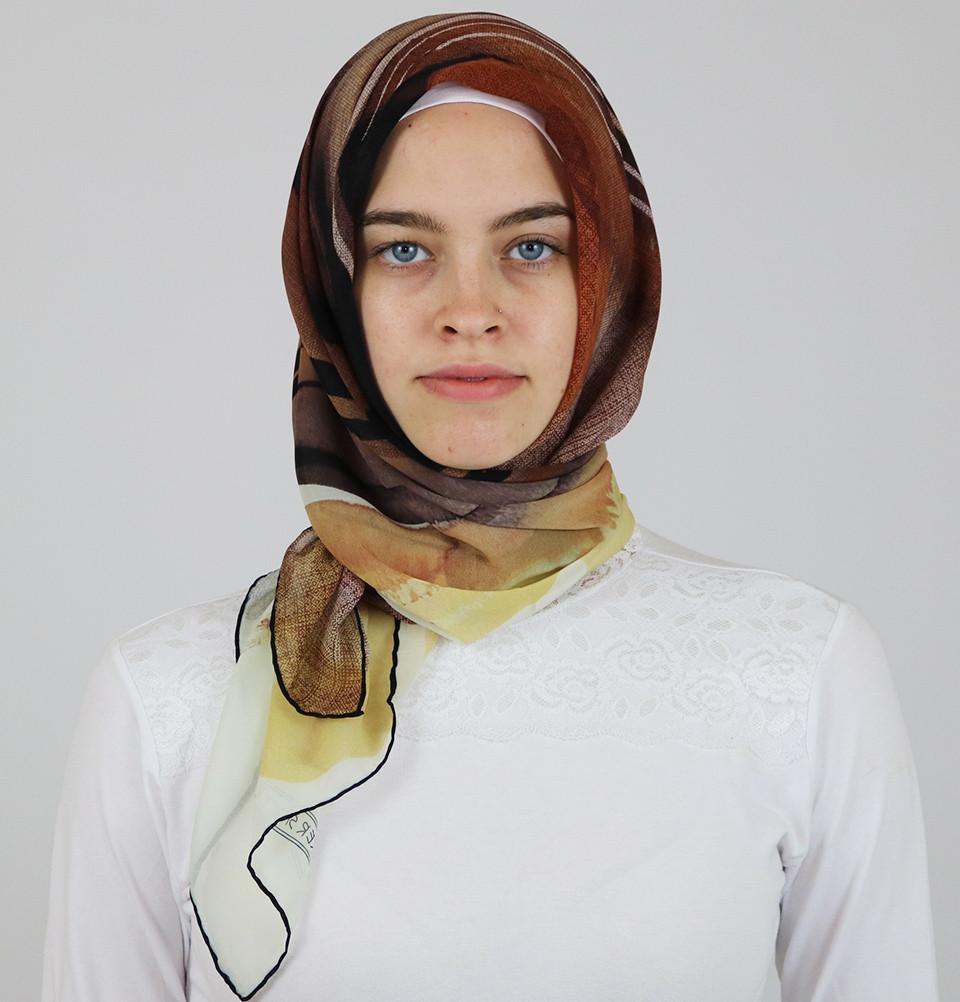 Aker 'Angel' Chiffon Square Hijab Scarf 7234 911 - Lightweight Muslim Headscarf for Women, Breathable Fashion Accessory - Perfect for Daily Wear, Prayer, and Special Occasions