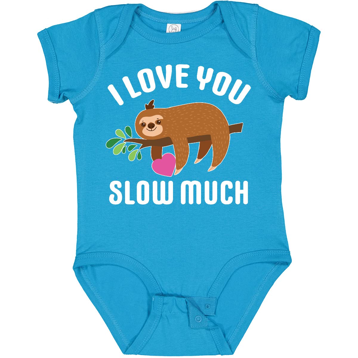 Inktastic Valentine's Day 'I Love You Slow Much' Cute Sloth Baby Bodysuit - Perfect for Valentine's Gifts, Baby Showers & Family Photos