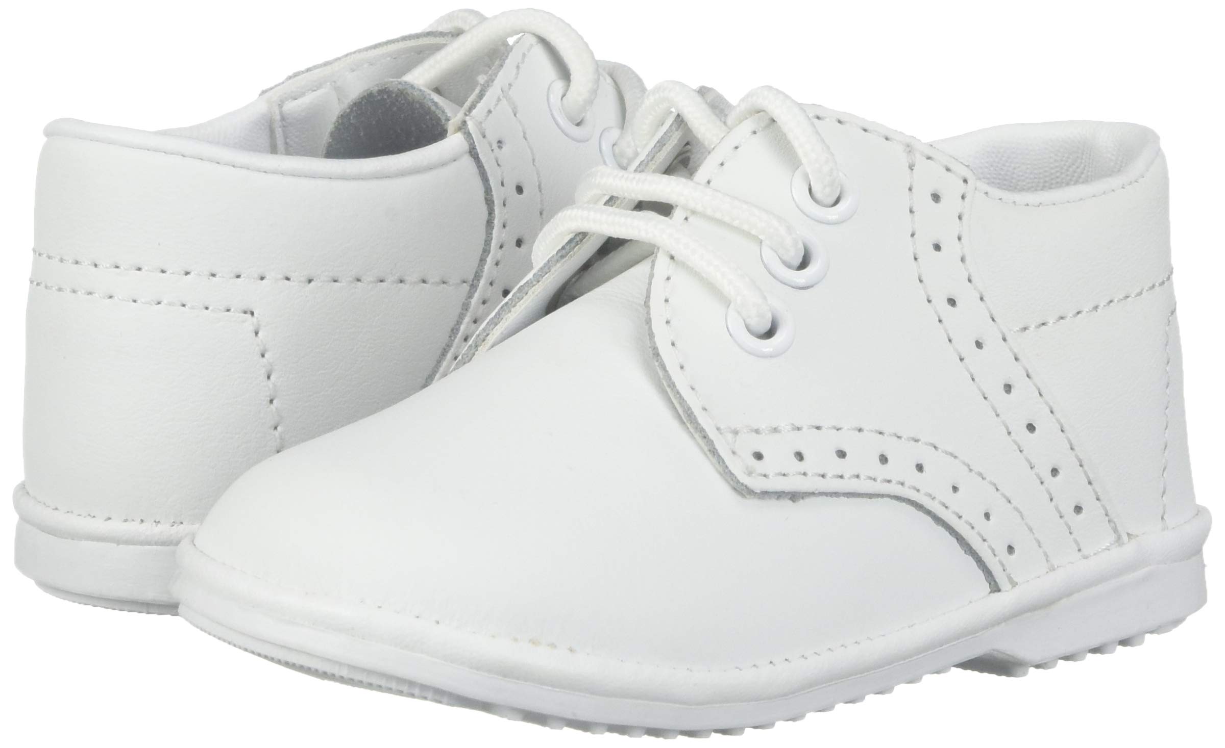 Baby Boys White Oxford Dress Shoes Size 4 - Classic Formal Shoes for Weddings, Church & Special Occasions