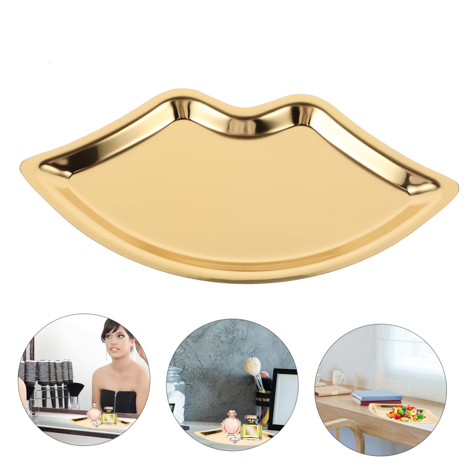 Gold Jewelry Dish Tray - Elegant Entryway Key & Ring Holder for Home Decor | Perfect for Engagement Gifts & Vanity Organizer