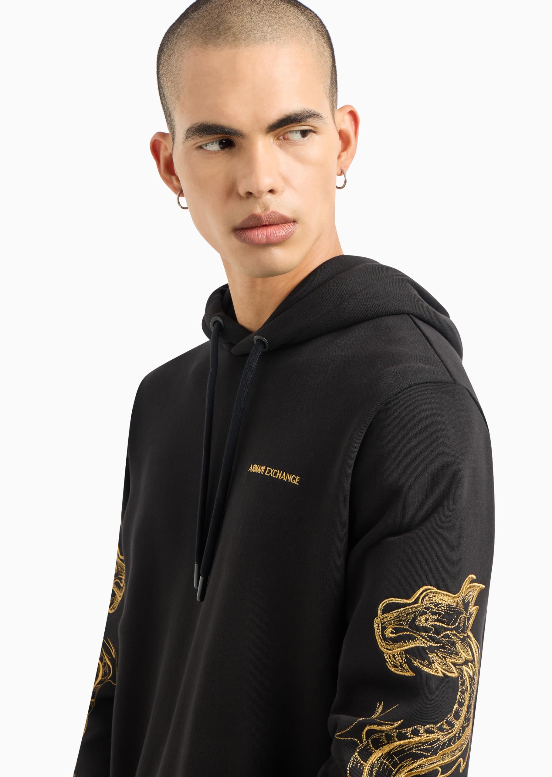 Armani Exchange Men's Limited Edition Lunar New Year Dragon Hoodie - Stylish Streetwear for Festive Celebrations & Casual Outings