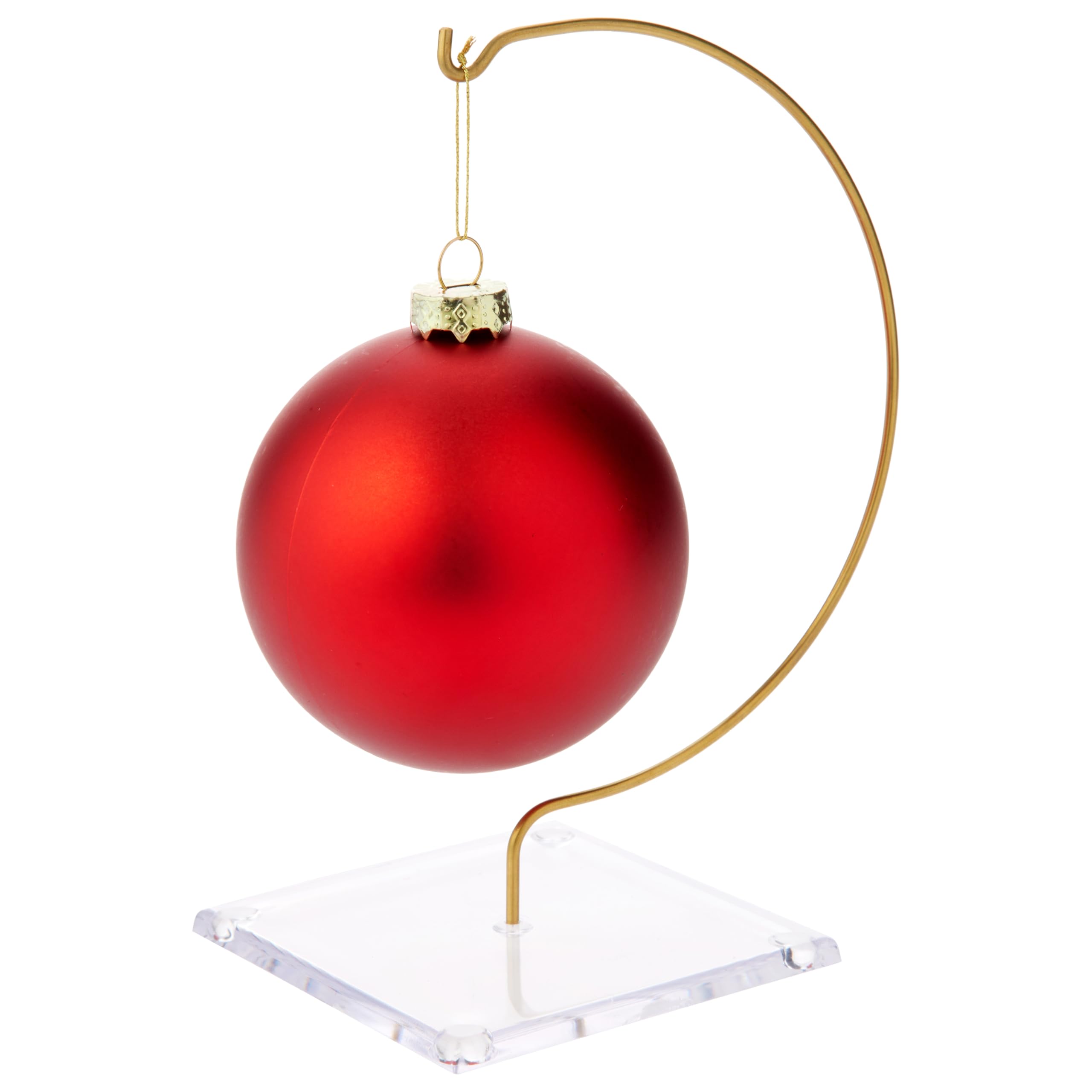 Plymor 12-Pack Clear Acrylic Wire Ornament Hangers with 3.25