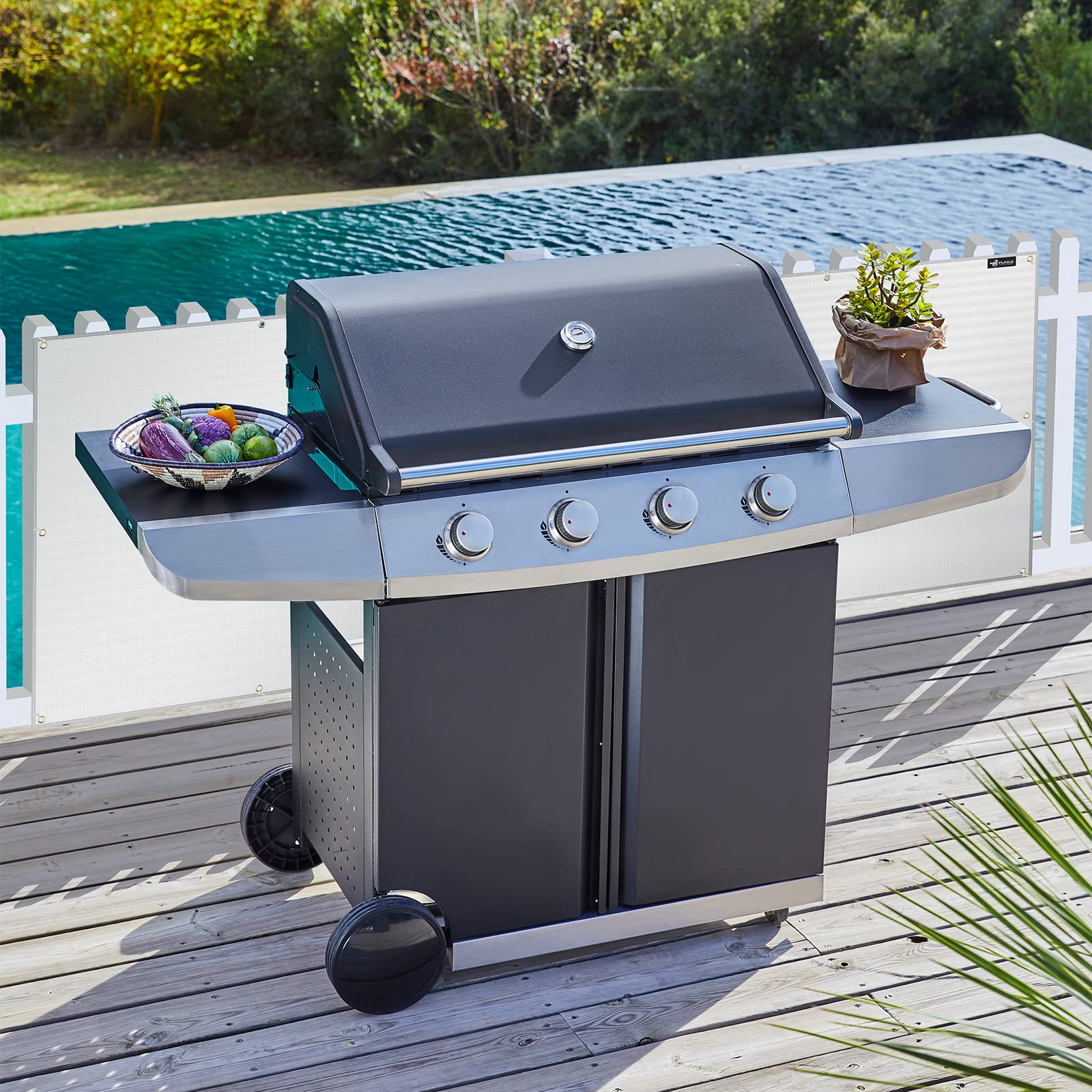 Fireproof Aluminum Heat Shield Mat - 30x40 Inch Deck Fence & Railing Protector for Grill, Stove, Oven, Refrigerator | Heat Resistant Cover & Screen | Perfect for Outdoor BBQ, Kitchen & Backyard Safety