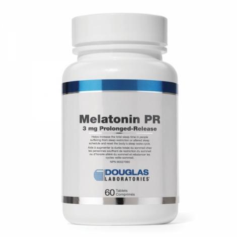 Douglas Laboratories Melatonin 3mg Prolonged Release - 60 Tablets for Better Sleep & Jet Lag Relief - Natural Sleep Aid Supplement for Adults