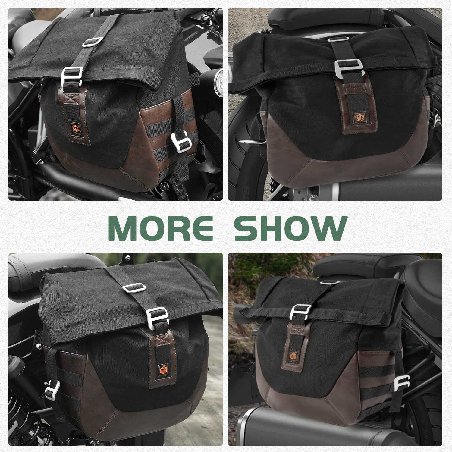 Motorcycle Quick Release Saddlebags - Waterproof Side Bags for Touring & Travel - Compatible with Honda Rebel CMX1100 CM1100 CMX 1100 - Perfect for Long Rides, Commuting & Road Trips
