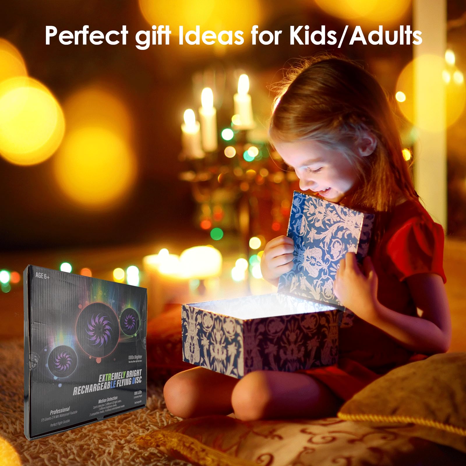 SEMTION LED RGB Flying Disc Toy - Light Up Glow Disc for Kids, Teens & Adults - Outdoor Play, Night Games, Birthday Gifts & Cool Party Favors - Perfect for Beach, Park, Backyard & Camping Activities