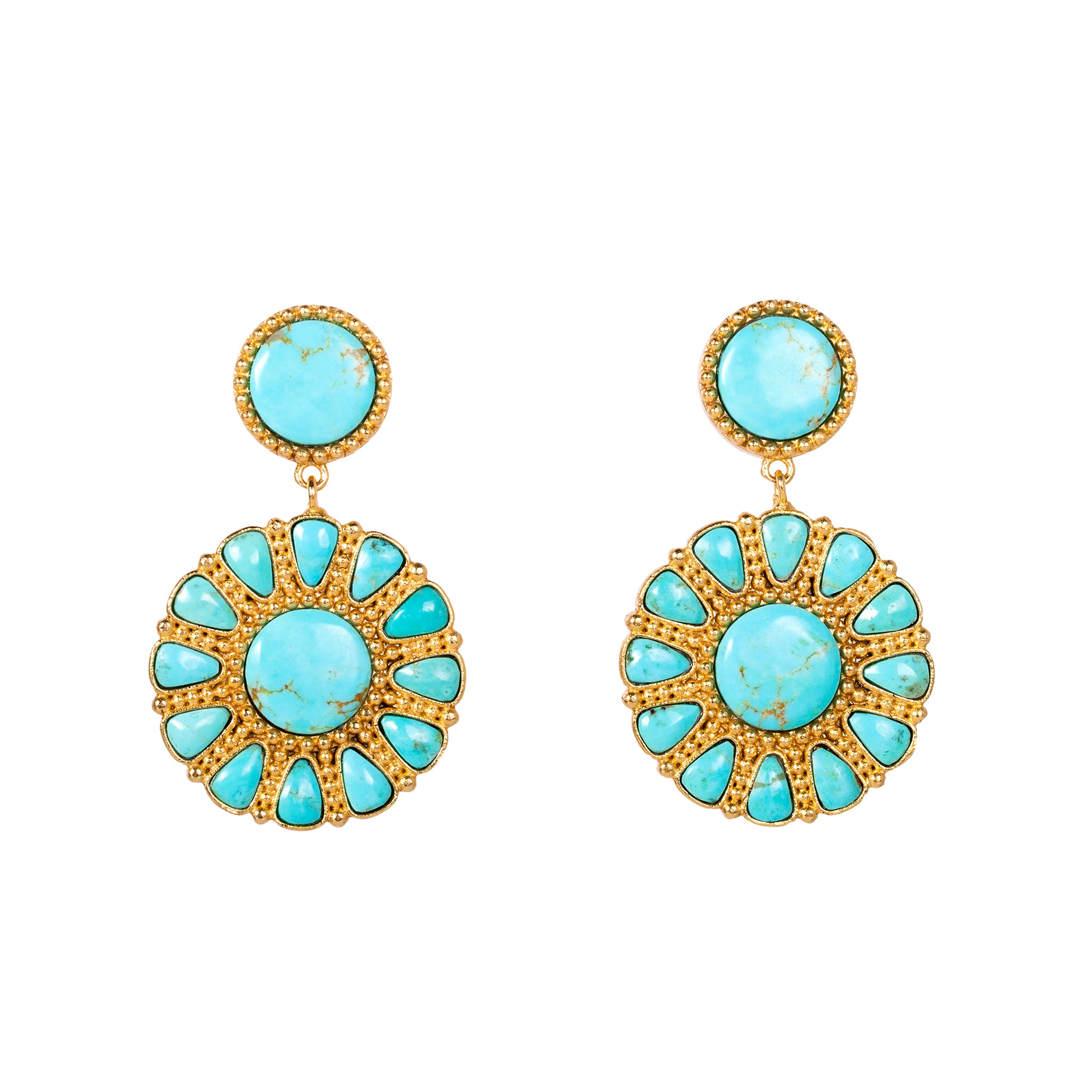 Southwestern Style Statement Earrings for Women - Boho Chic Turquoise Dangle Earrings | Perfect for Festivals, Parties & Everyday Wear