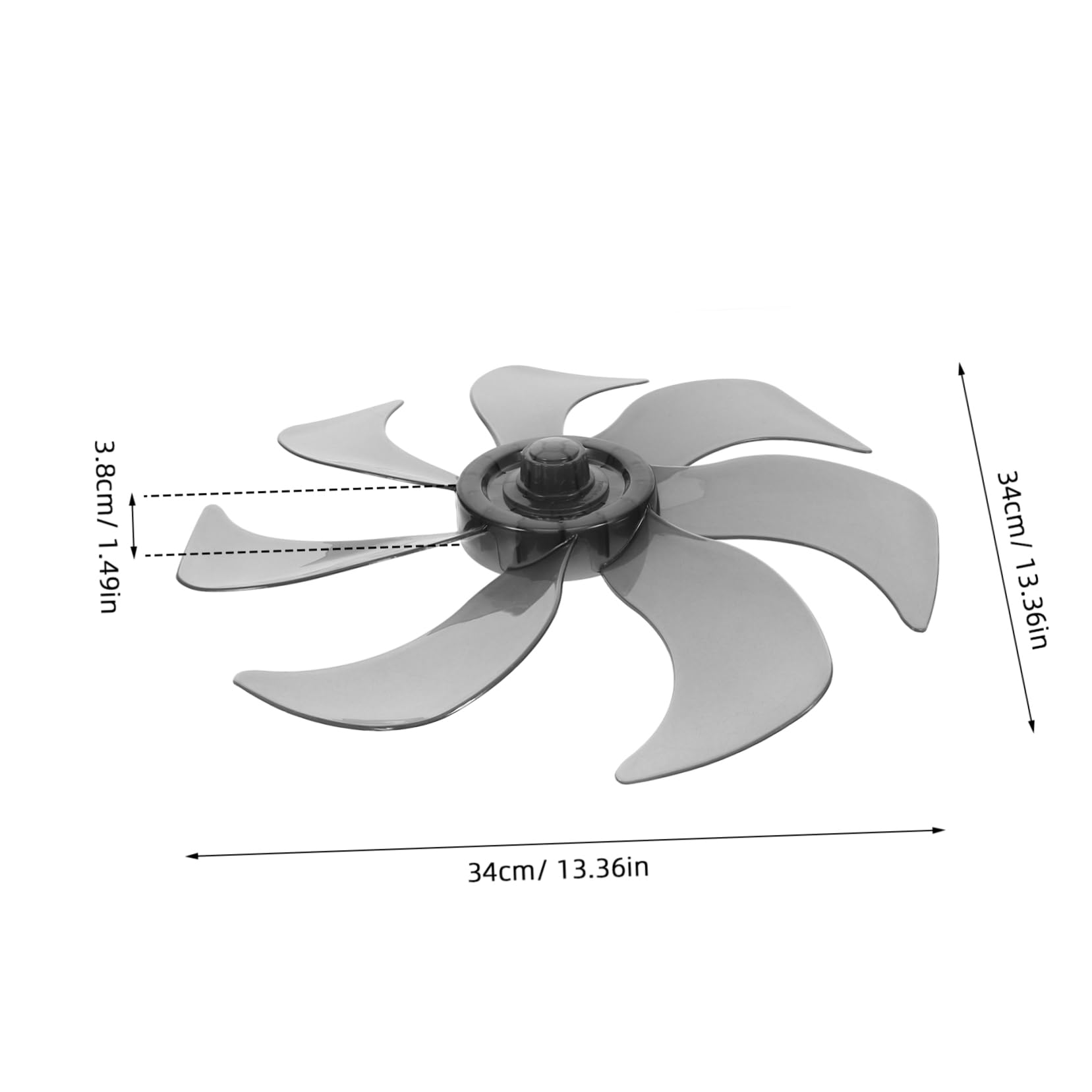 DOITOOL 16 Inch & 18 Inch Replacement Fan Blades - 7 Floor Standing Fan Blades, Electric Ceiling Fan Blades, Table & Desk Fan Accessories - Durable Plastic, Quiet Operation for Home, Office & Workshop Cooling