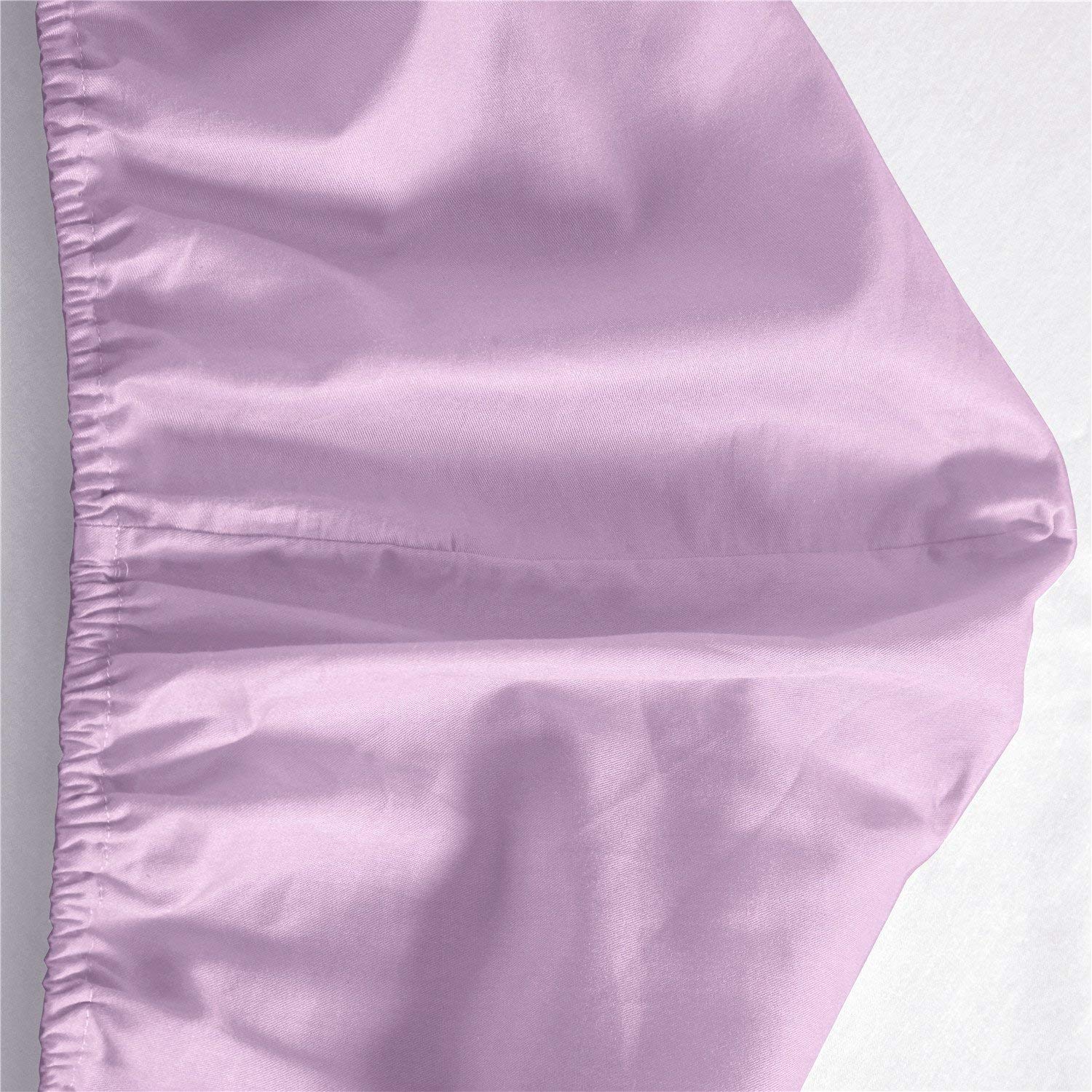 4U'LIFE 2-Pack Twin Fitted Sheets - 1800 Thread Count Brushed Microfiber, Ultra Soft & Comfortable Bed Sheets (Lavender Purple) - Perfect for Kids' Rooms, Dorms, Guest Beds & Everyday Use