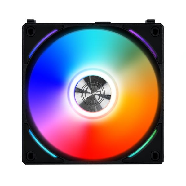 Lian Li UNI FAN AL120 Single Pack - 120mm RGB PWM PC Case Fan - Black/White - High Airflow & Quiet Cooling - Perfect for Gaming PCs & Custom Builds