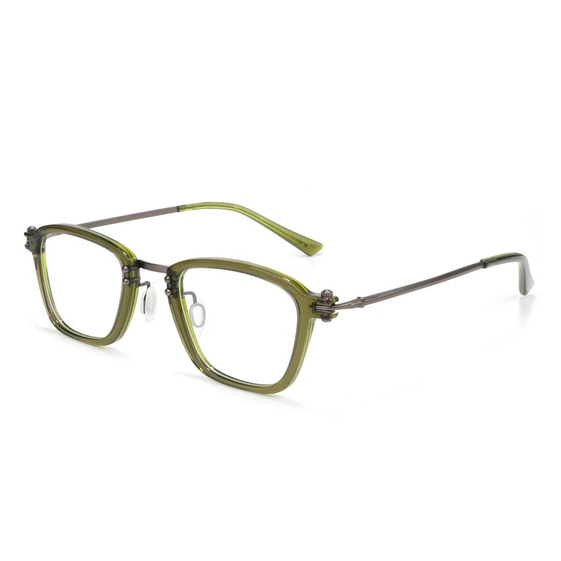 Aimee Women's Full Rim Square Titanium Acetate Eyeglasses Frame 945880 - Lightweight & Durable Eyewear for Work, Reading & Fashion